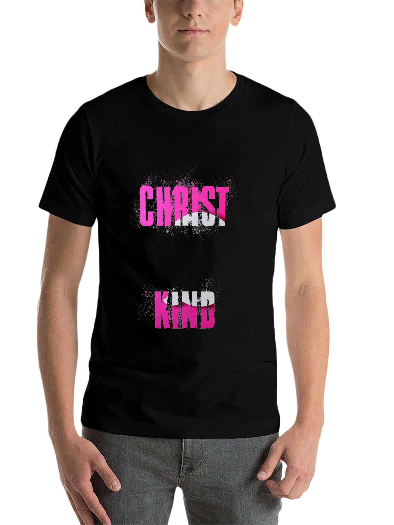 Black Christ Kind Graphic T-Shirt - Black view 7