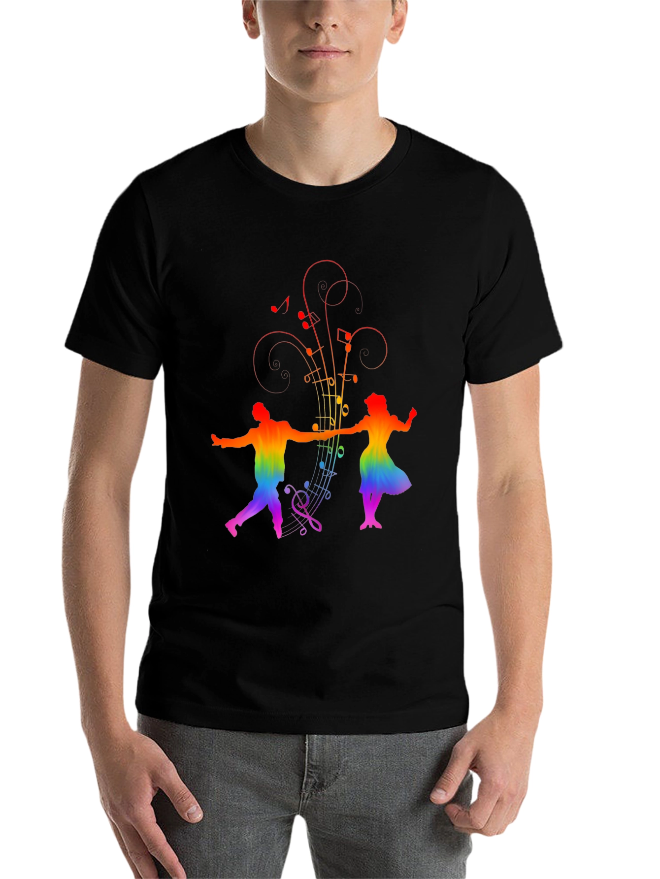 Black Rainbow Music Dancer Black Tee view 7