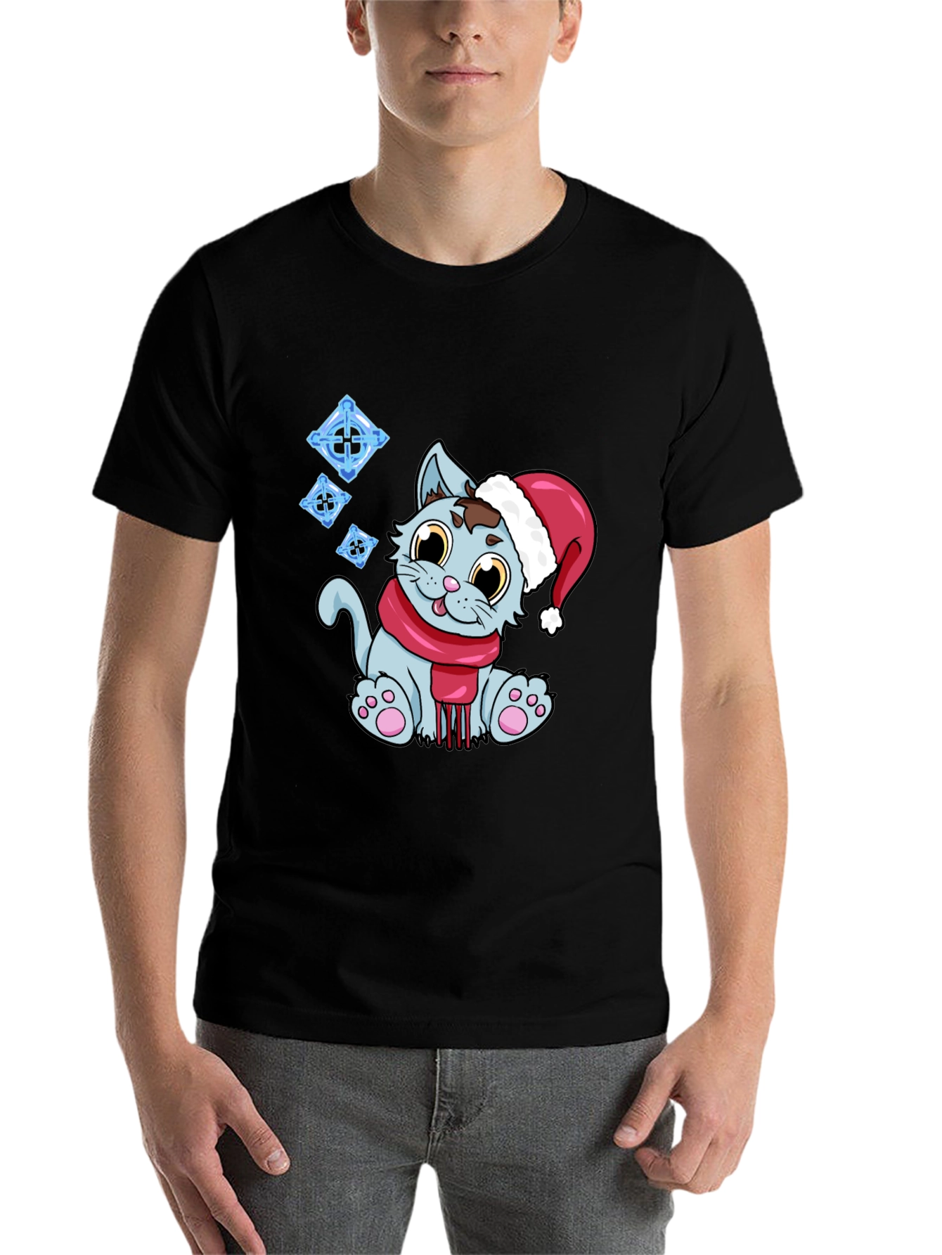 Festive Cat T-Shirt - Holiday Cheer - 7