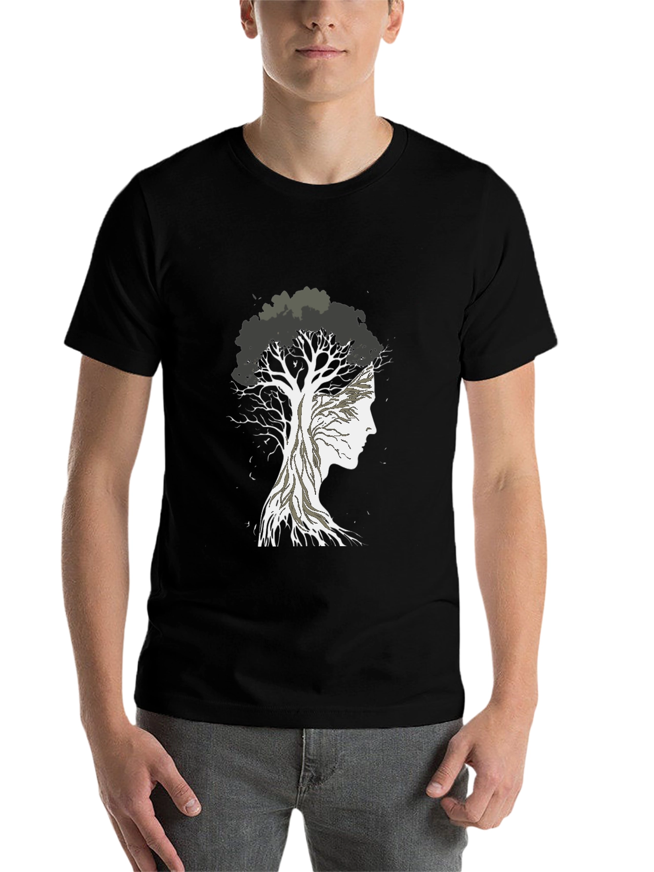 Black Tree of Life Graphic Tee - Nature Inspired T-Shirt view 7