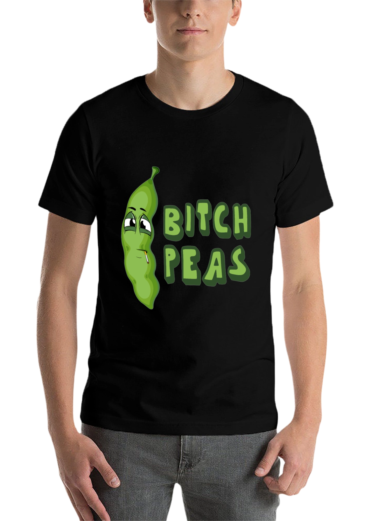 Black Bitch Peas Graphic T-Shirt view 7
