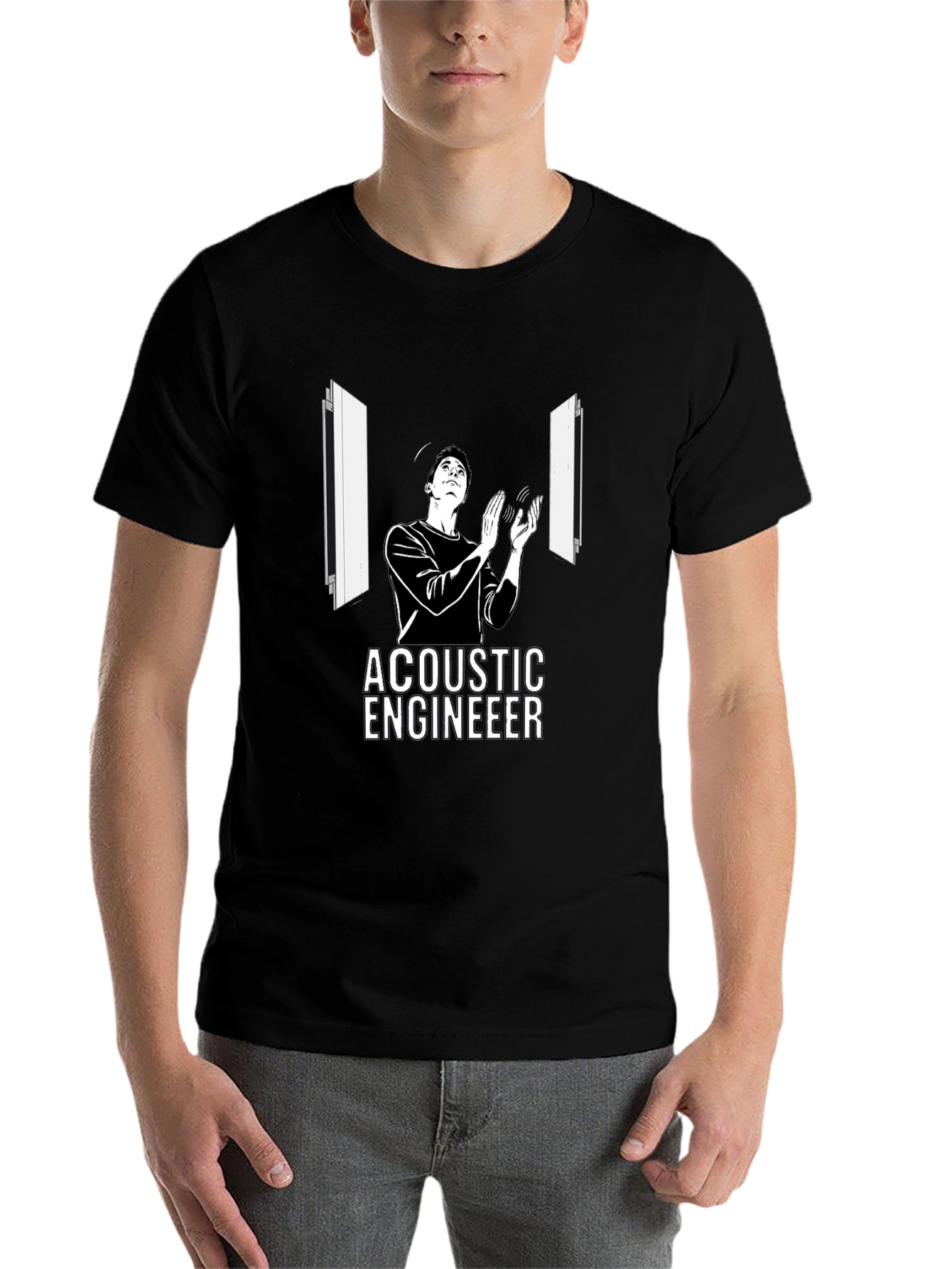 Acoustic Engineer Graphic T-Shirt - Black - 7