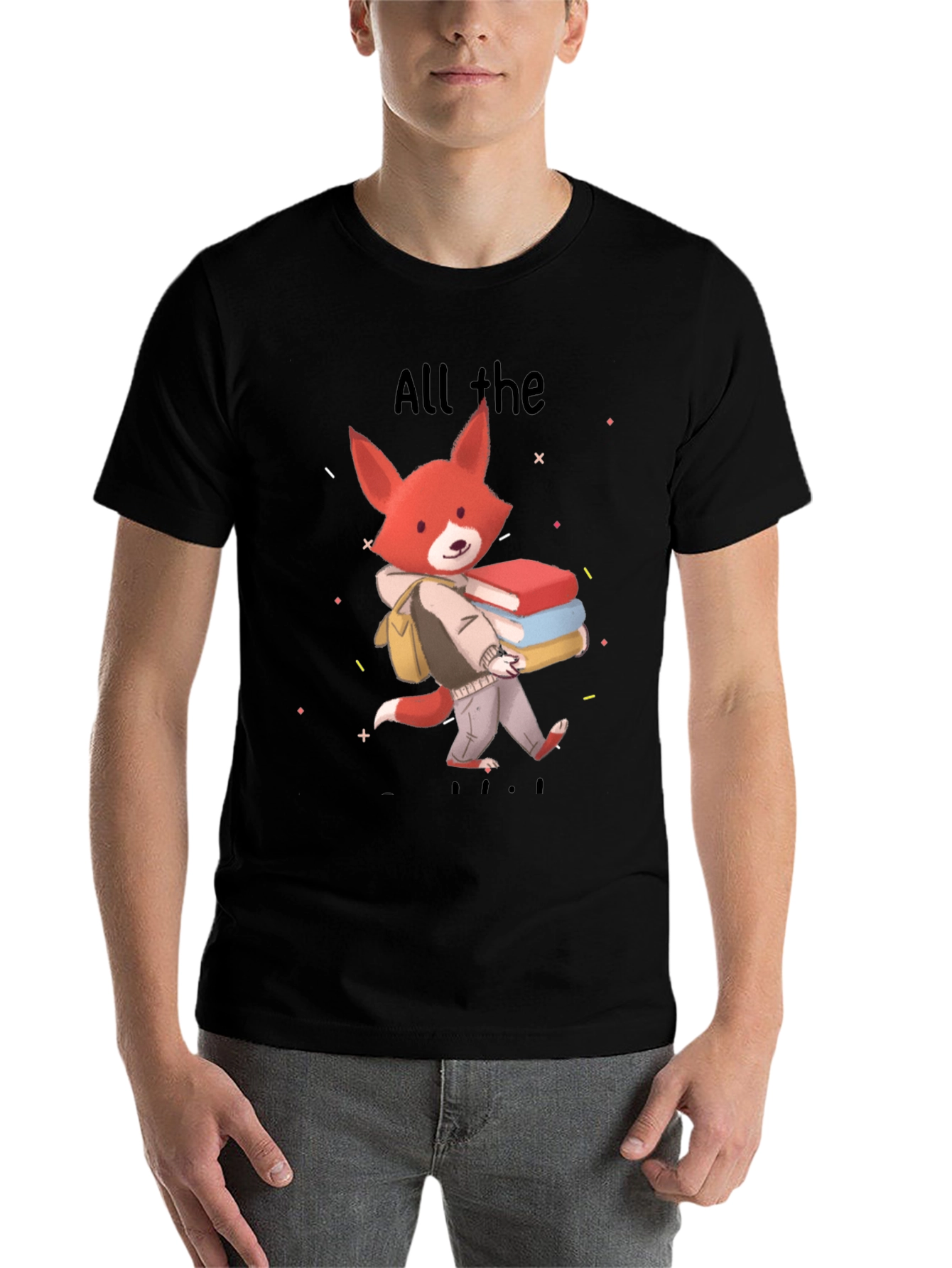 Black Fox All The Books T-Shirt view 7