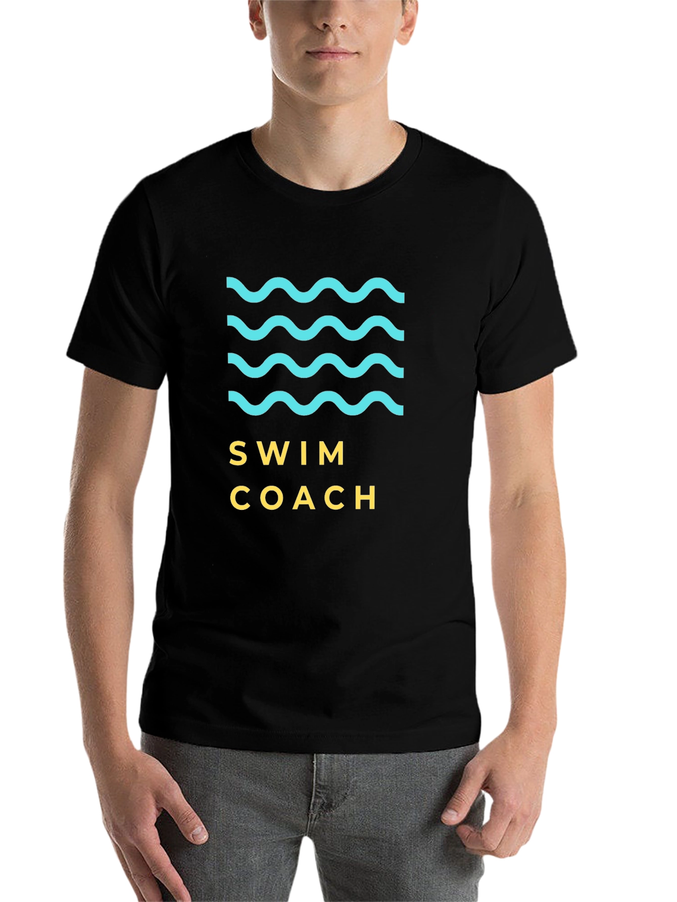Black Swim Coach Graphic Tee - Stylish & Comfortable view 7