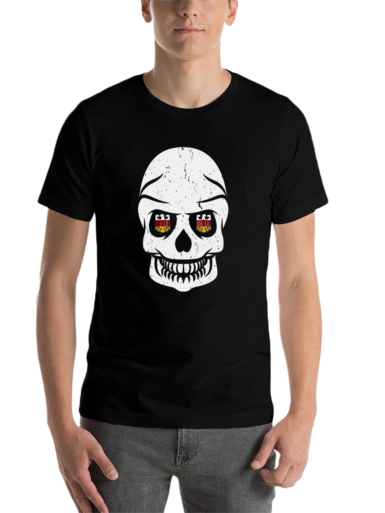Black Skull Graphic Tee - Black Short Sleeve view 7