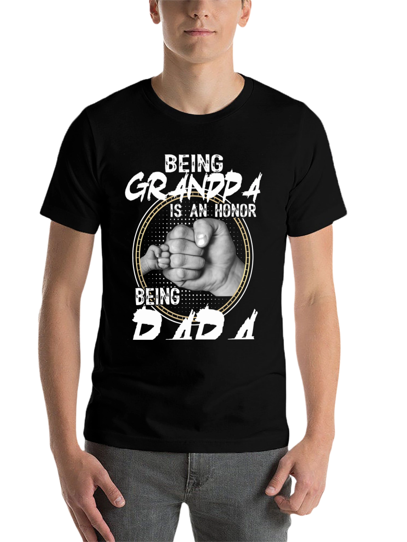 Black Being Grandpa is an Honor T-Shirt view 7
