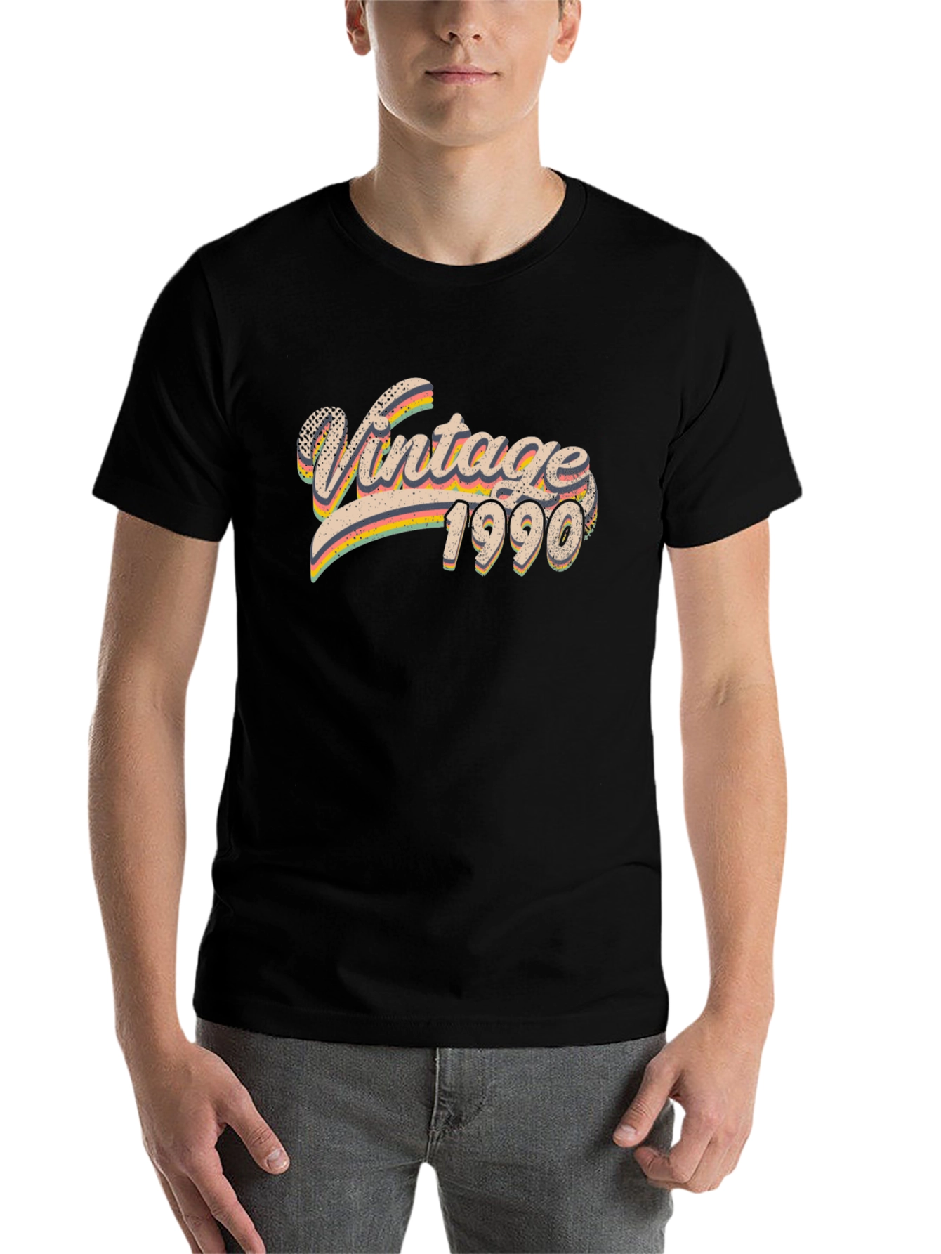Black Vintage 1990 Graphic Tee view 7