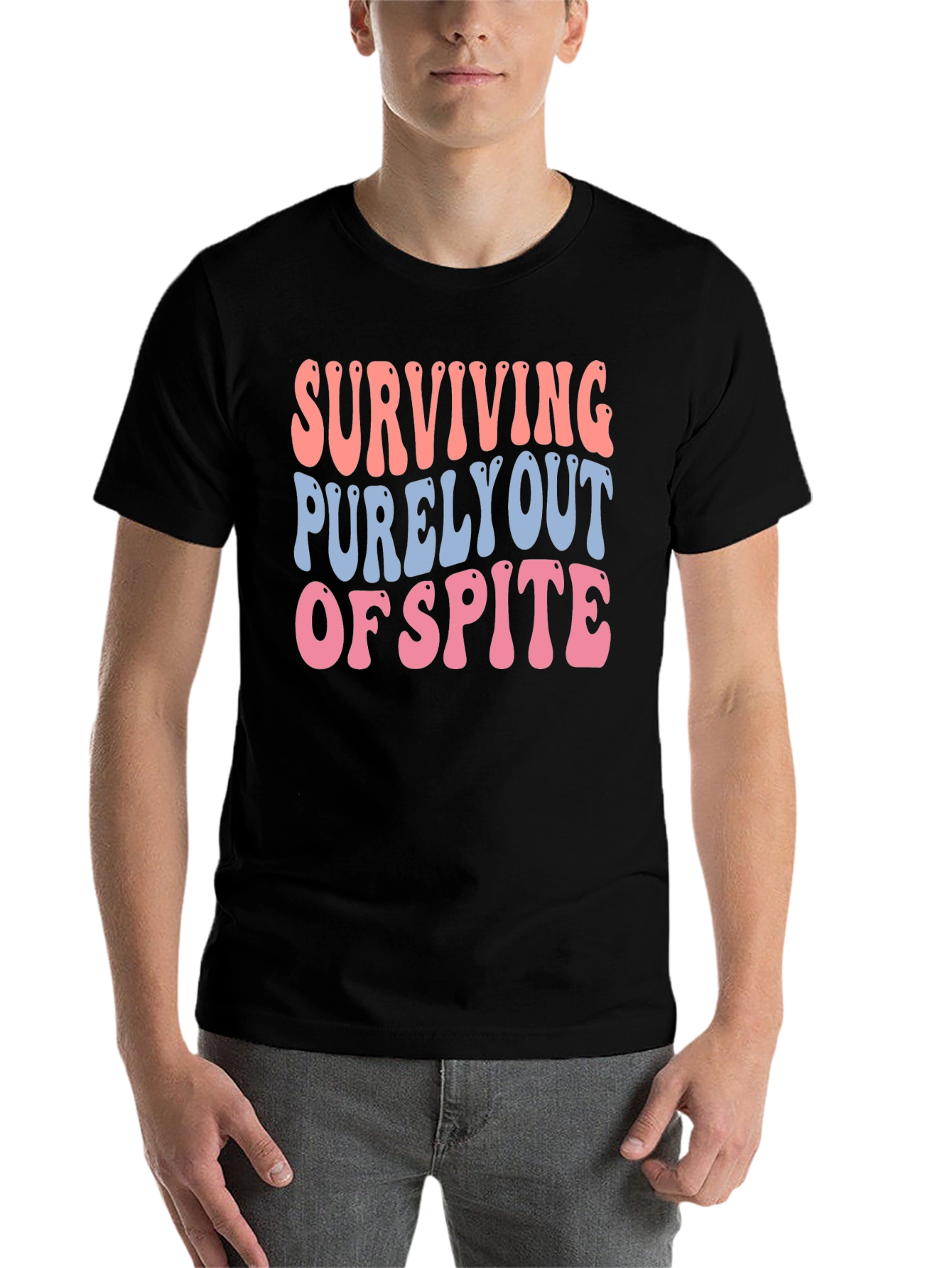 Black Surviving Out of Spite Graphic Tee view 7