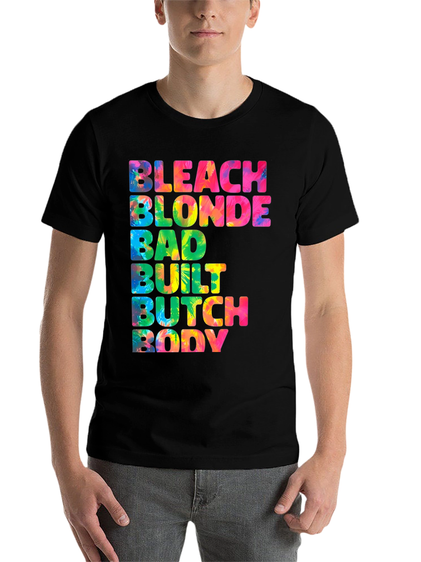 Black Bleach Blonde Butch Body T-Shirt view 7