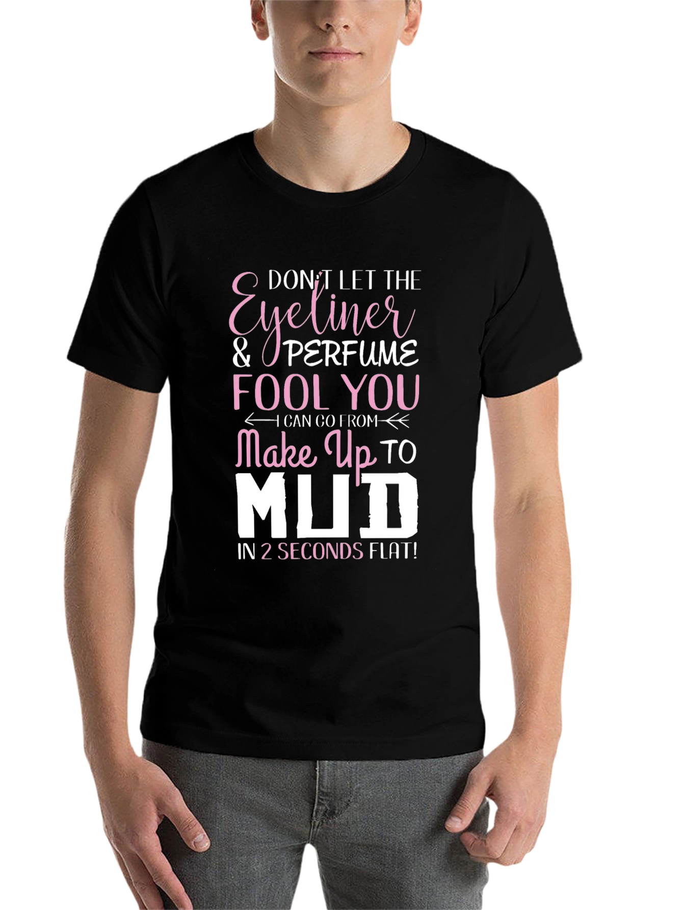Black Eyeliner & Perfume T-Shirt - Funny Makeup Humor Tee view 7
