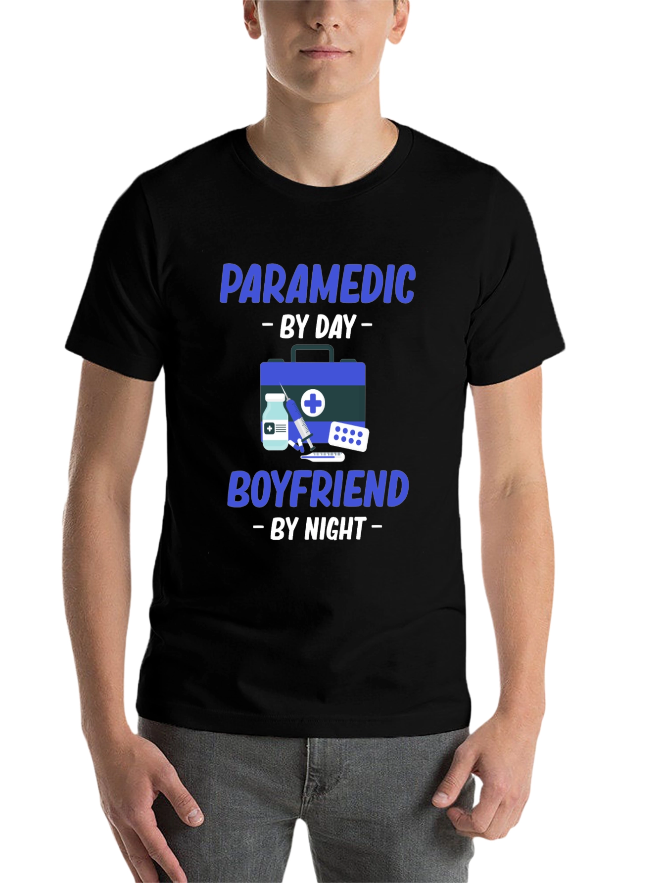 Paramedic By Day Boyfriend By Night Graphic Tee - 7