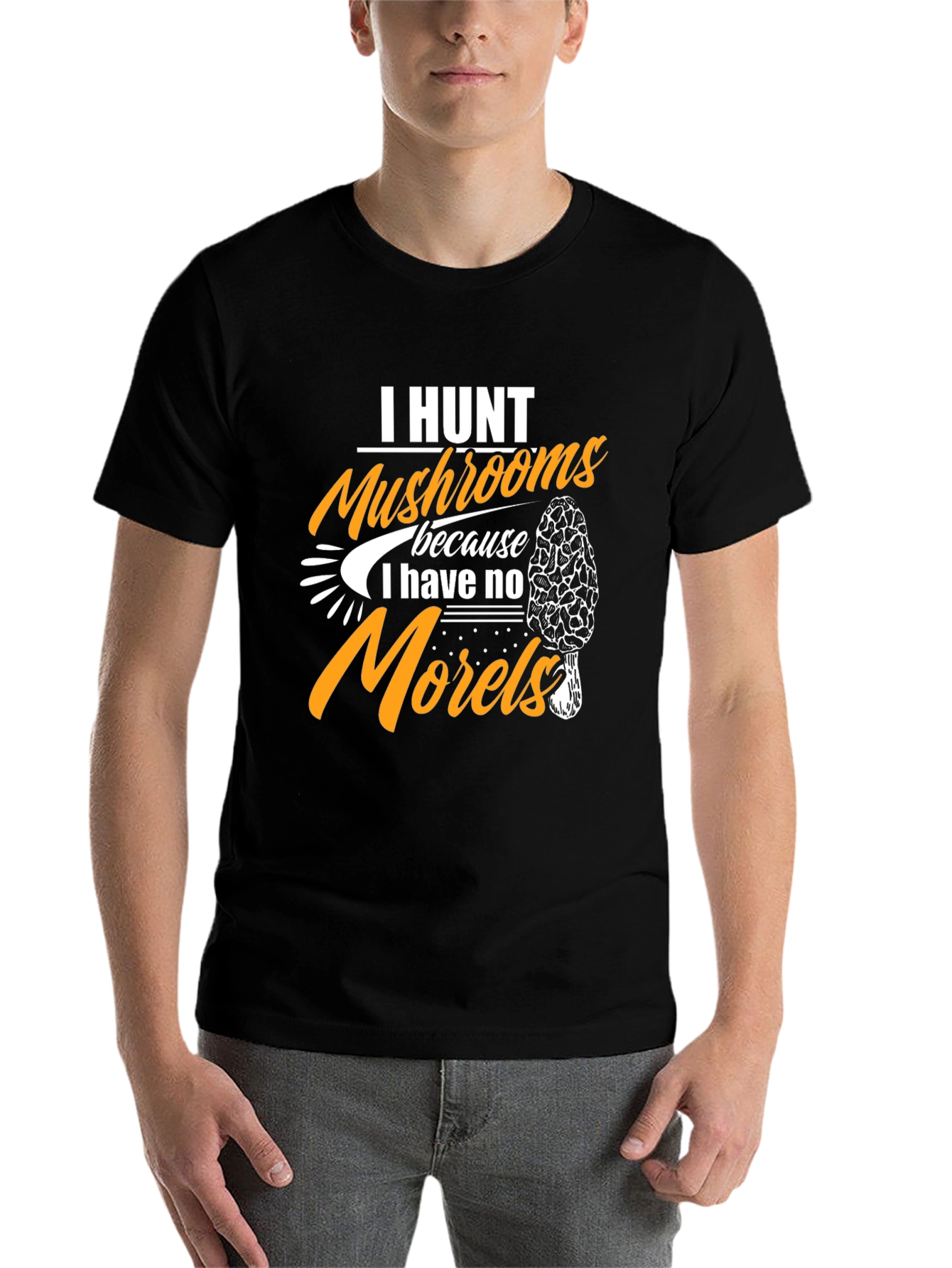 Black I Hunt Mushrooms Graphic Tee view 7