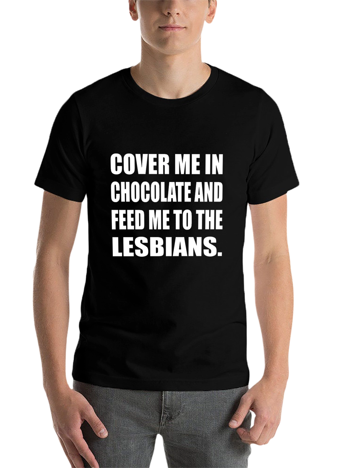 Black Cover Me In Chocolate T-Shirt view 7
