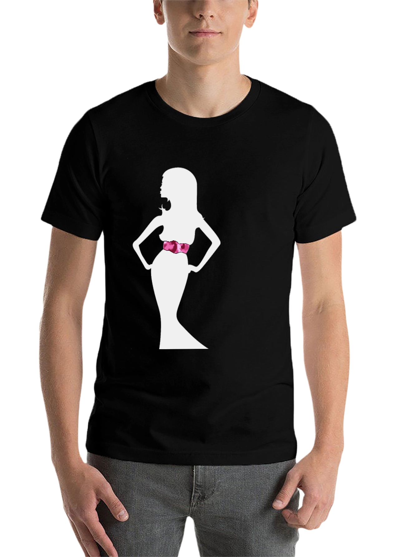 Black Silhouette Woman T-Shirt - Sleek & Stylish view 7