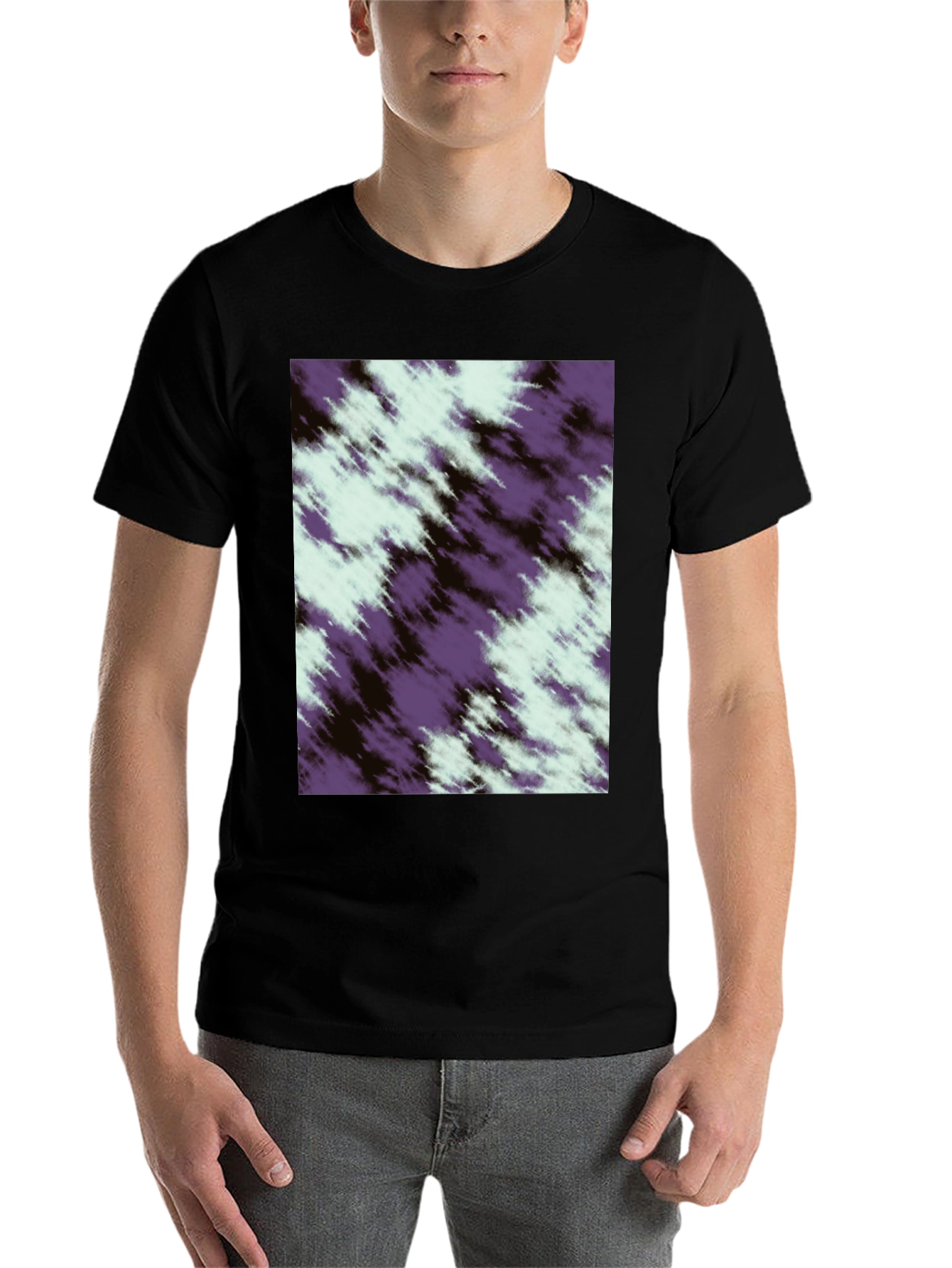 Black Abstract Pattern T-Shirt - Soft & Stylish view 7
