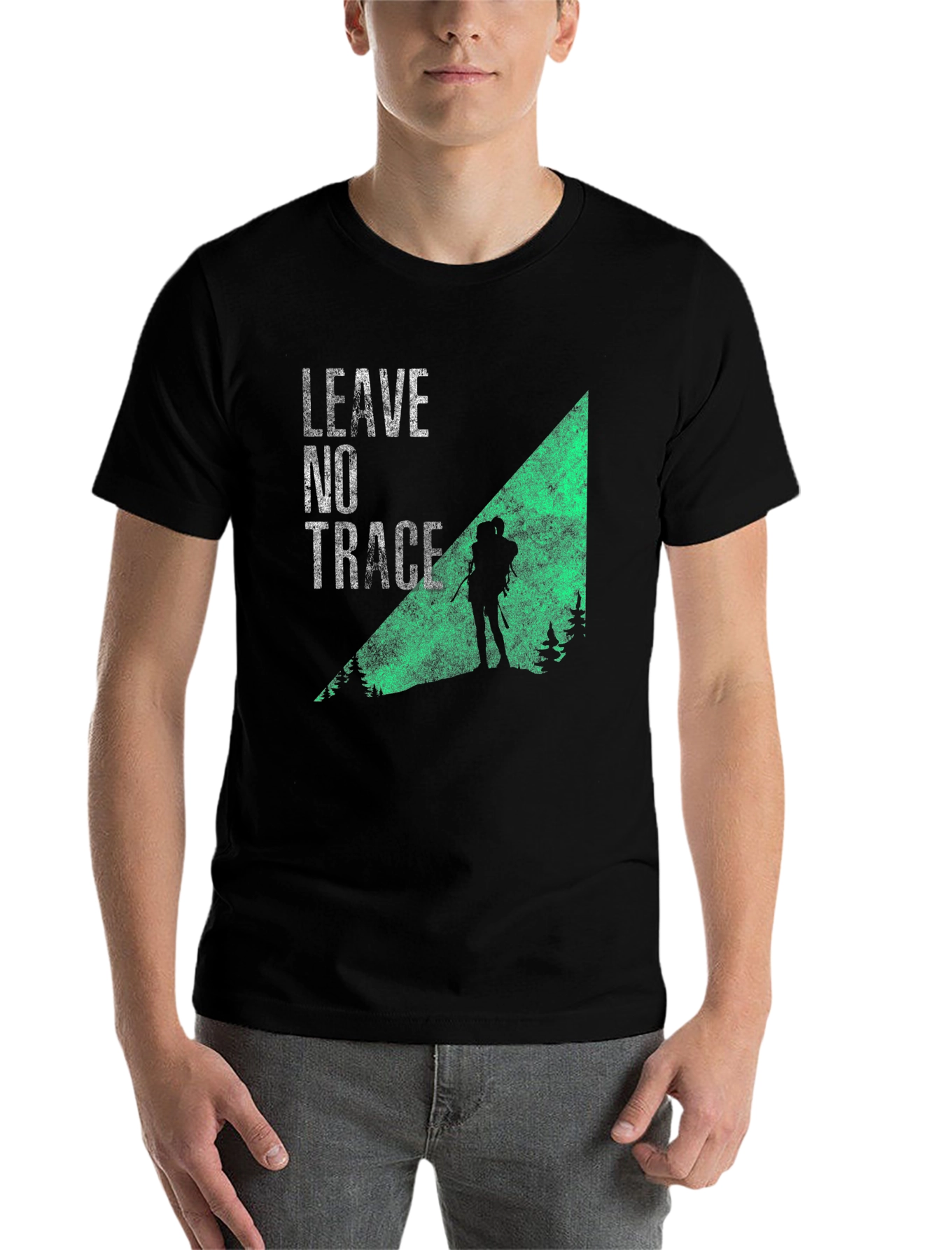 Black Leave No Trace Hiking T-Shirt view 7