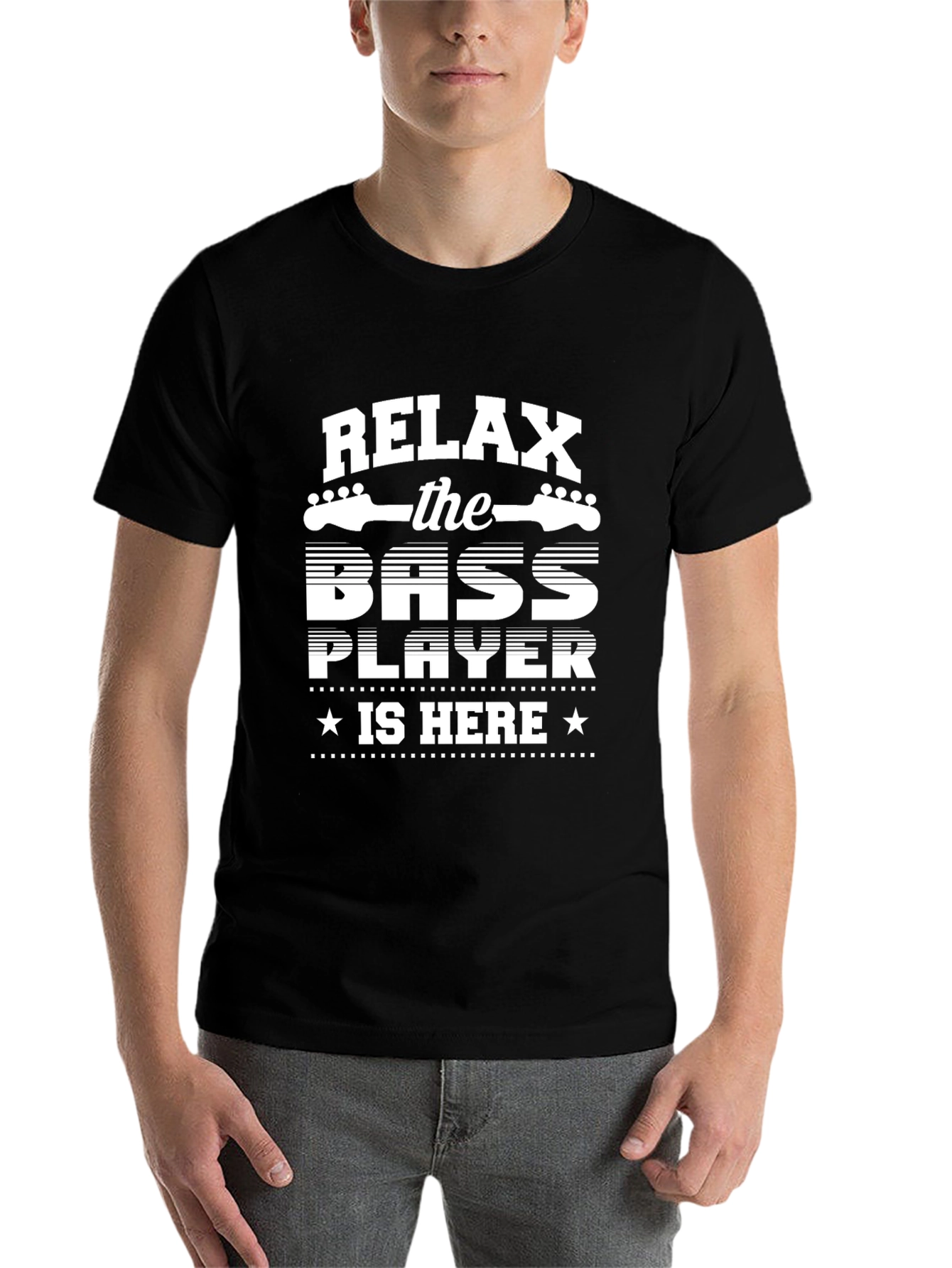 Black Relax, the Bass Player is Here - Novelty T-Shirt view 7