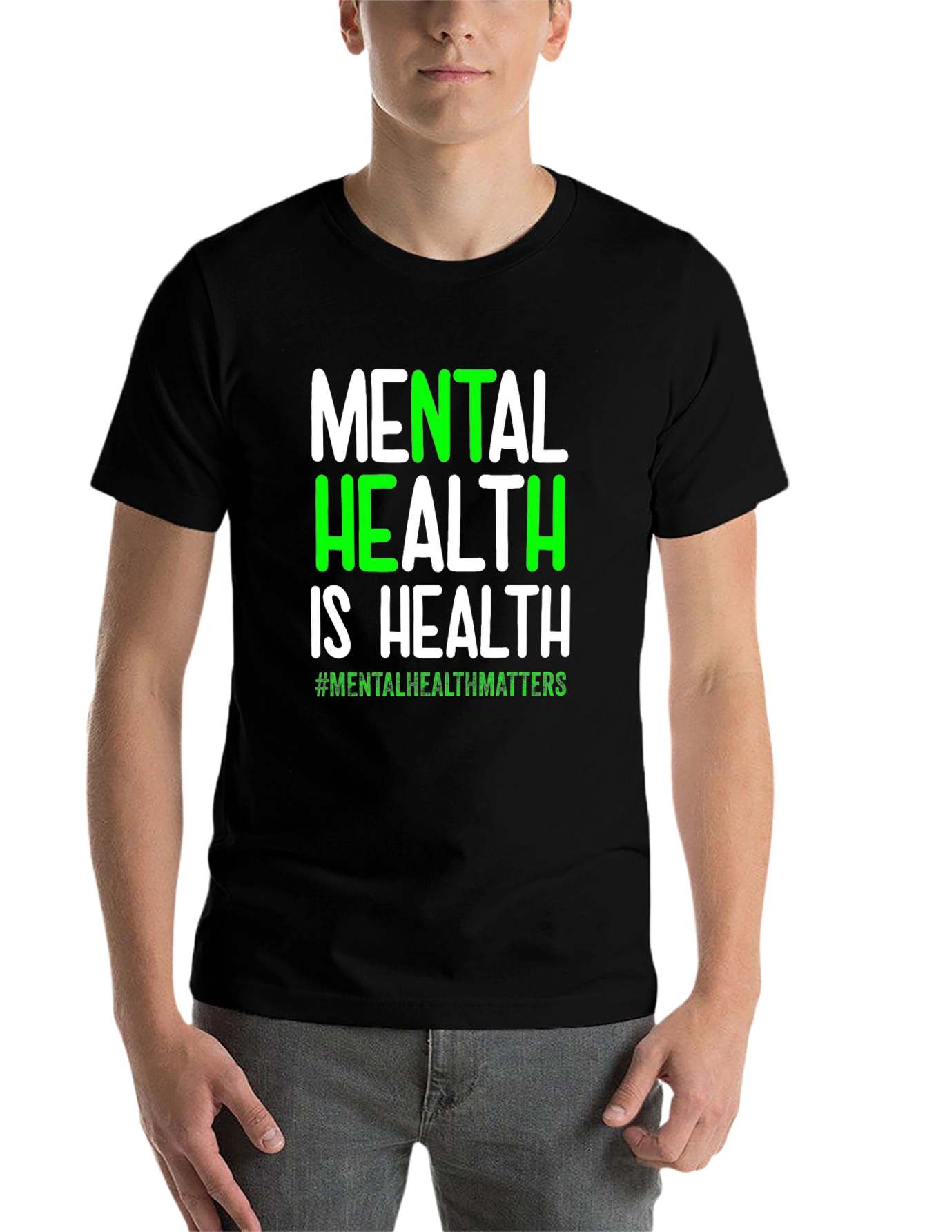 Black Mental Health Matters T-Shirt - Health Awareness view 7