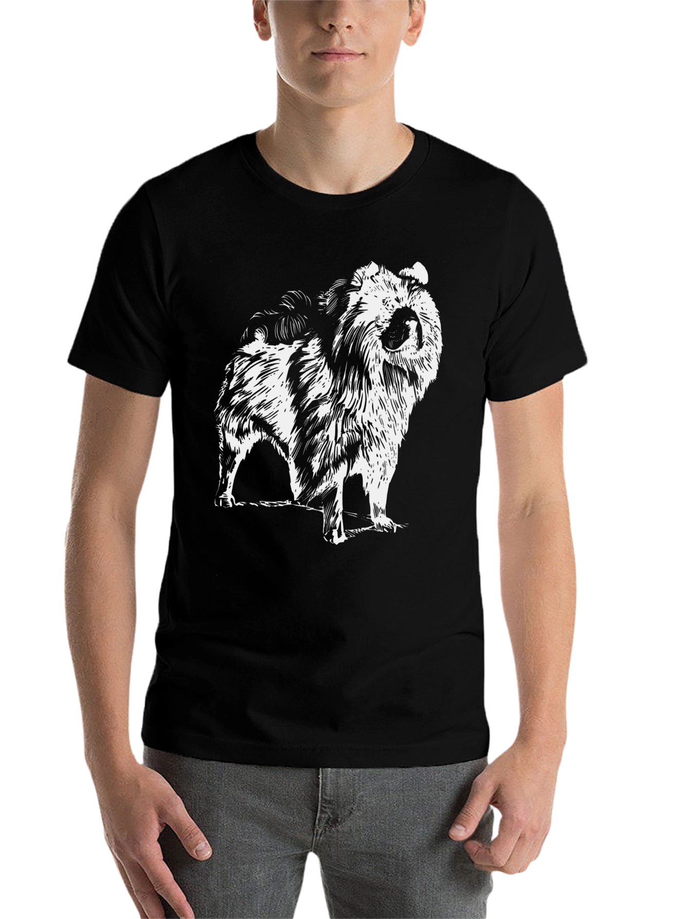 Black Dog Graphic Black T-Shirt view 7