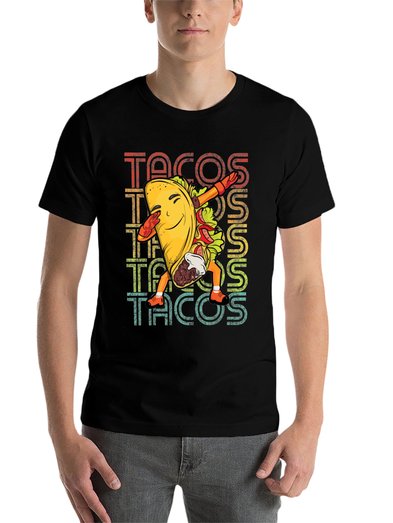 Dabbing Taco Graphic Tee - Retro Food Lover T-Shirt - 7