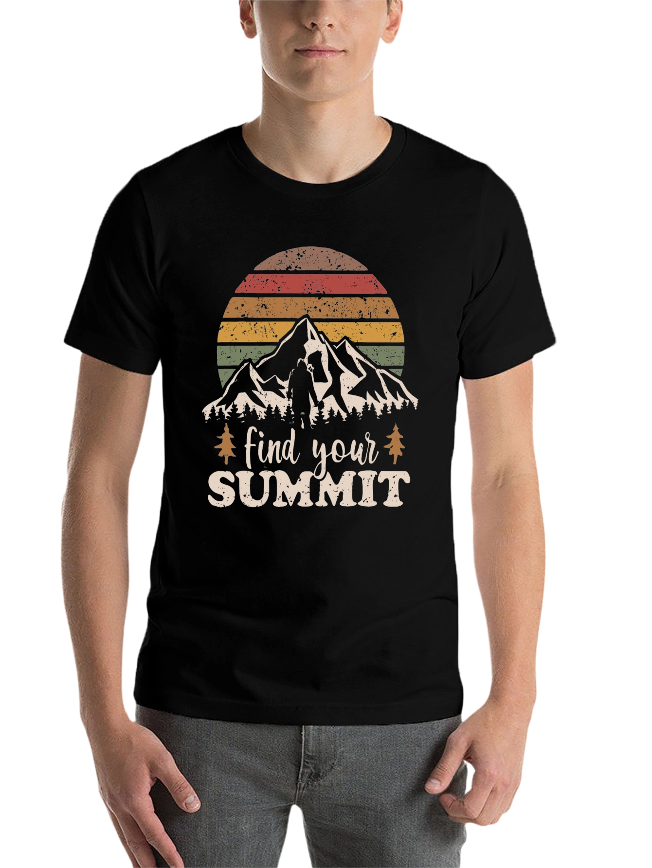 Black Find Your Summit Graphic Tee view 7