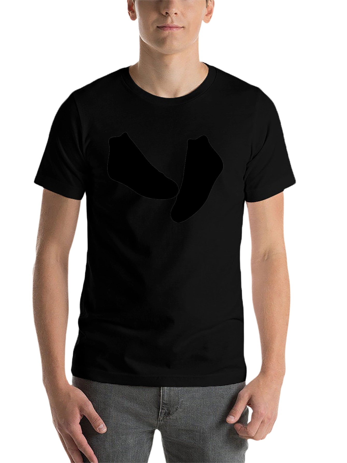 Black Socks Graphic Men's T-Shirt - Crew Neck, Short Sleeve view 7