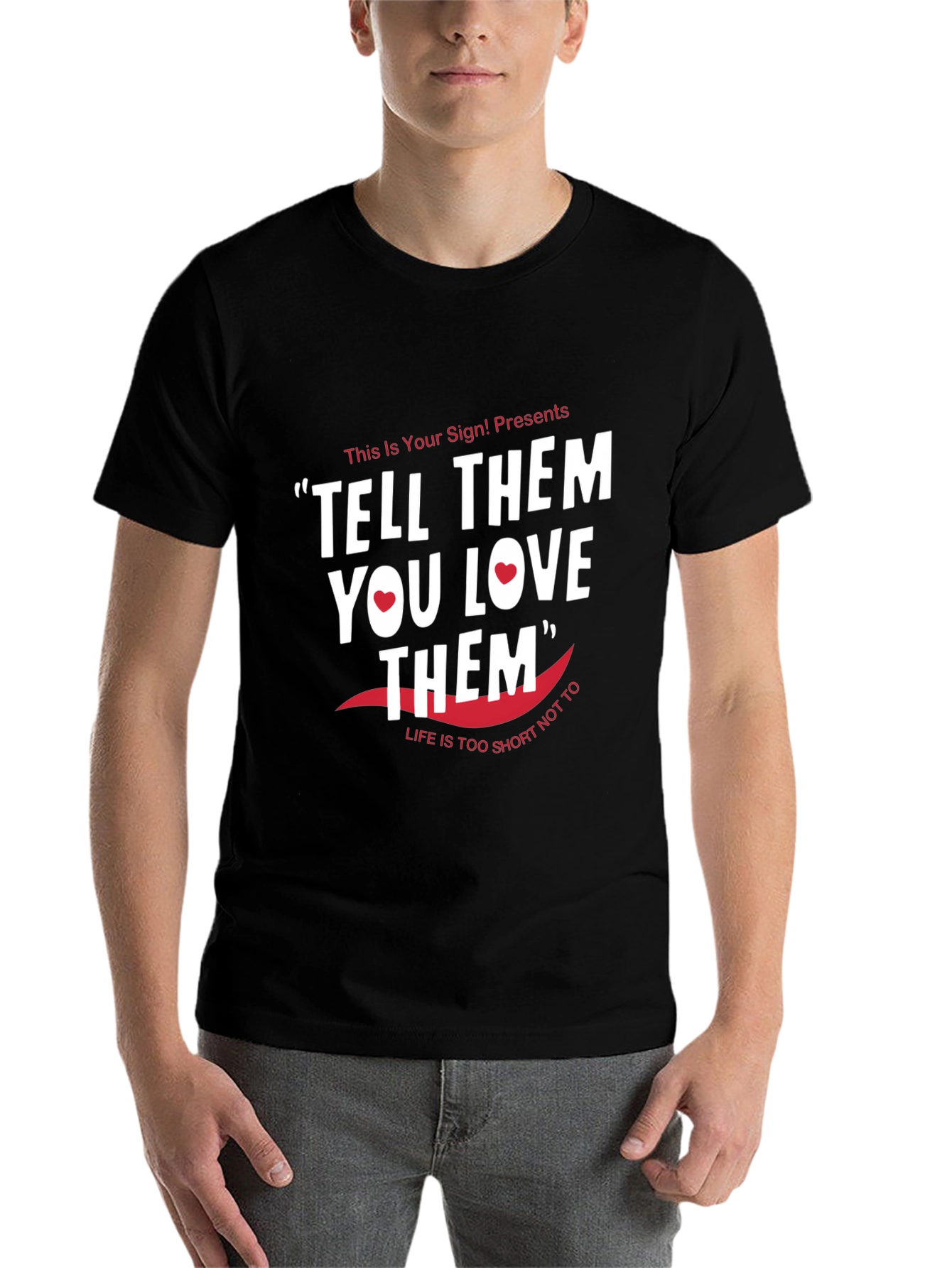 Black Tell Them You Love Them Graphic Tee view 7