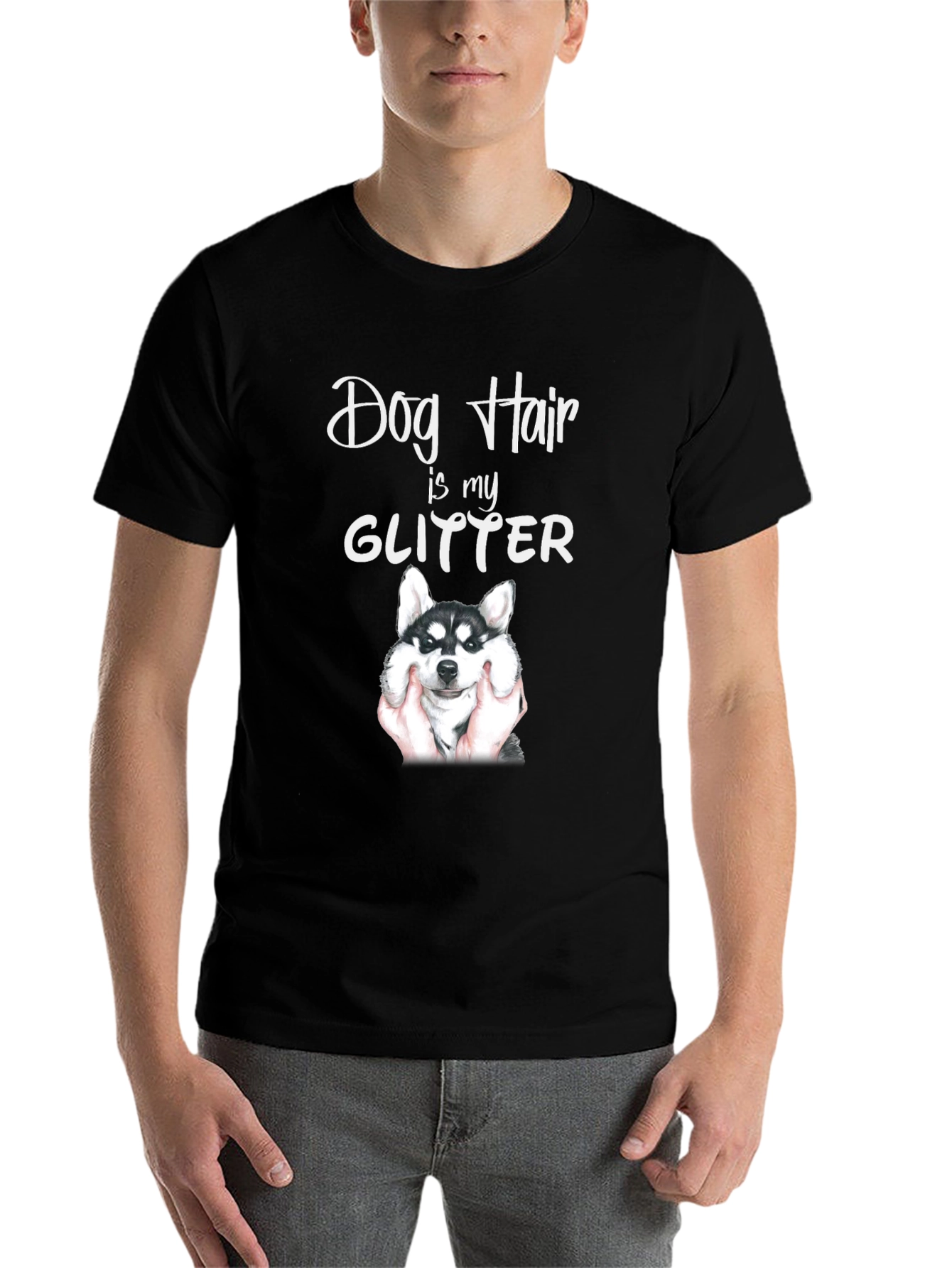 Black Dog Hair is My Glitter T-Shirt view 7