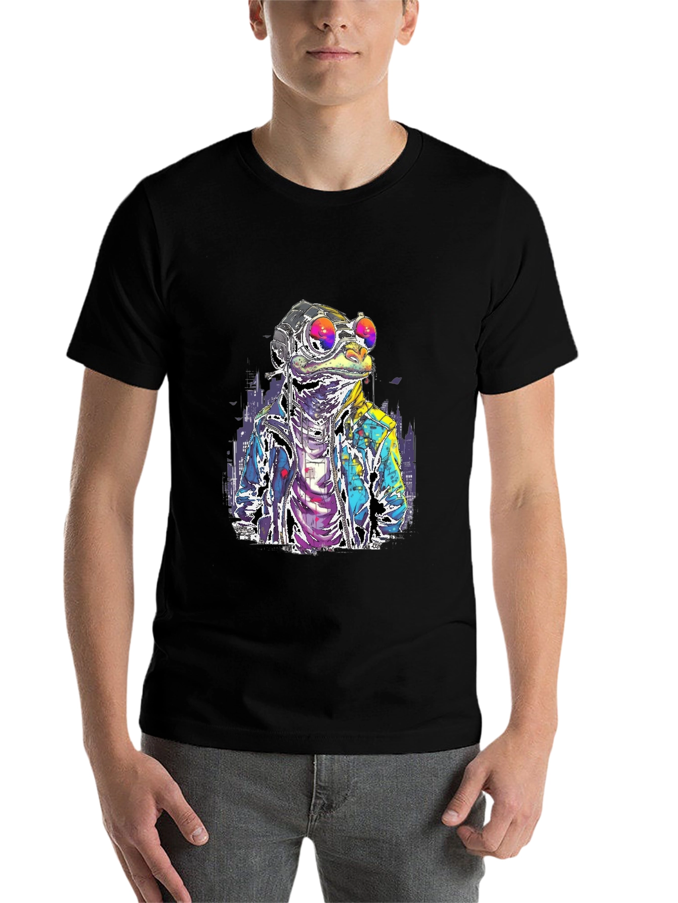 Black Cool Reptile T-Shirt view 7