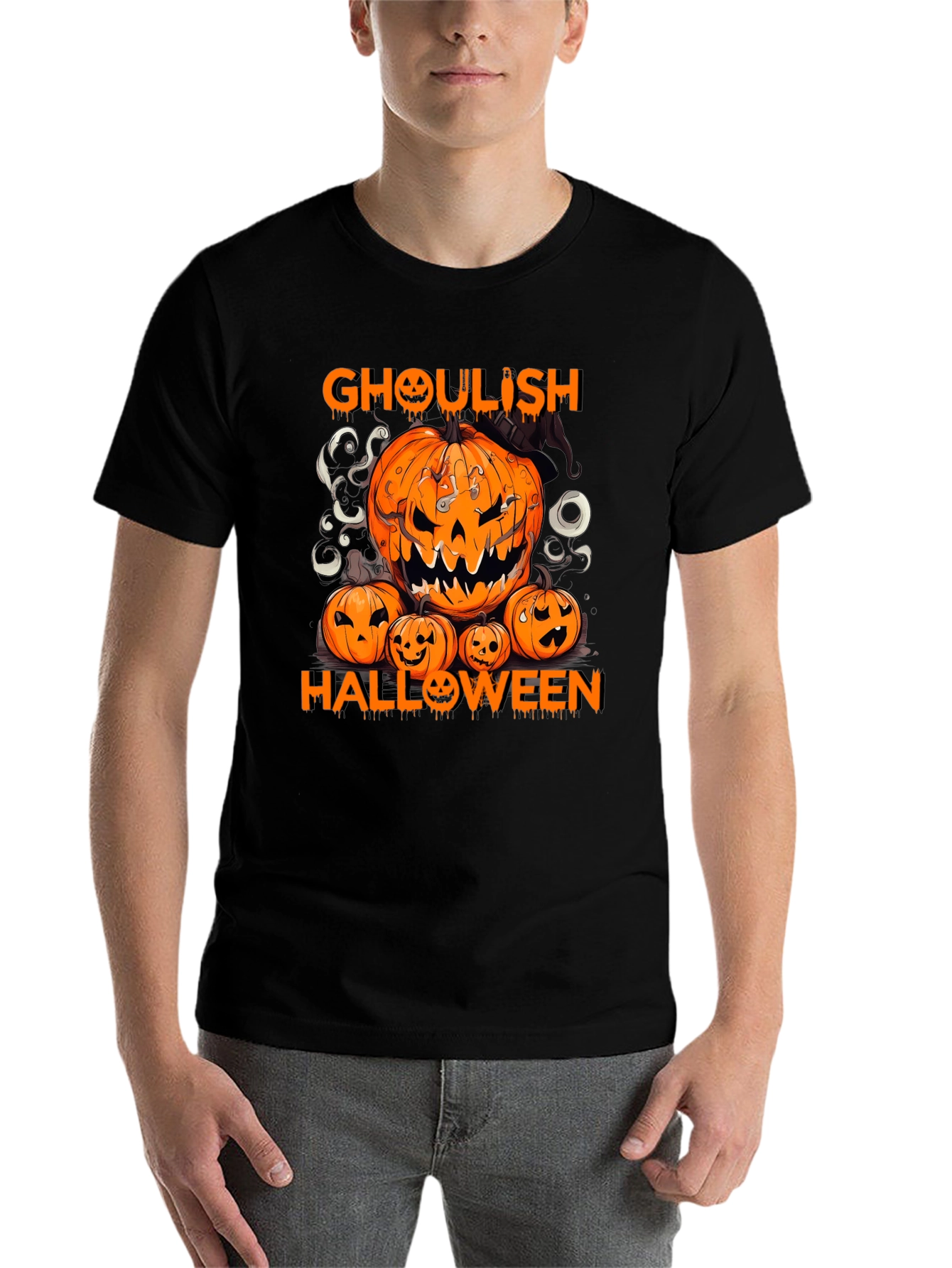 Ghoul Halloween Pumpkin T-Shirt - 7