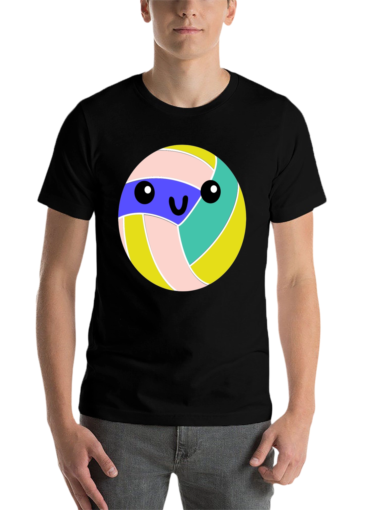 Black Kawaii Volleyball T-Shirt - Cute Anime Style view 7