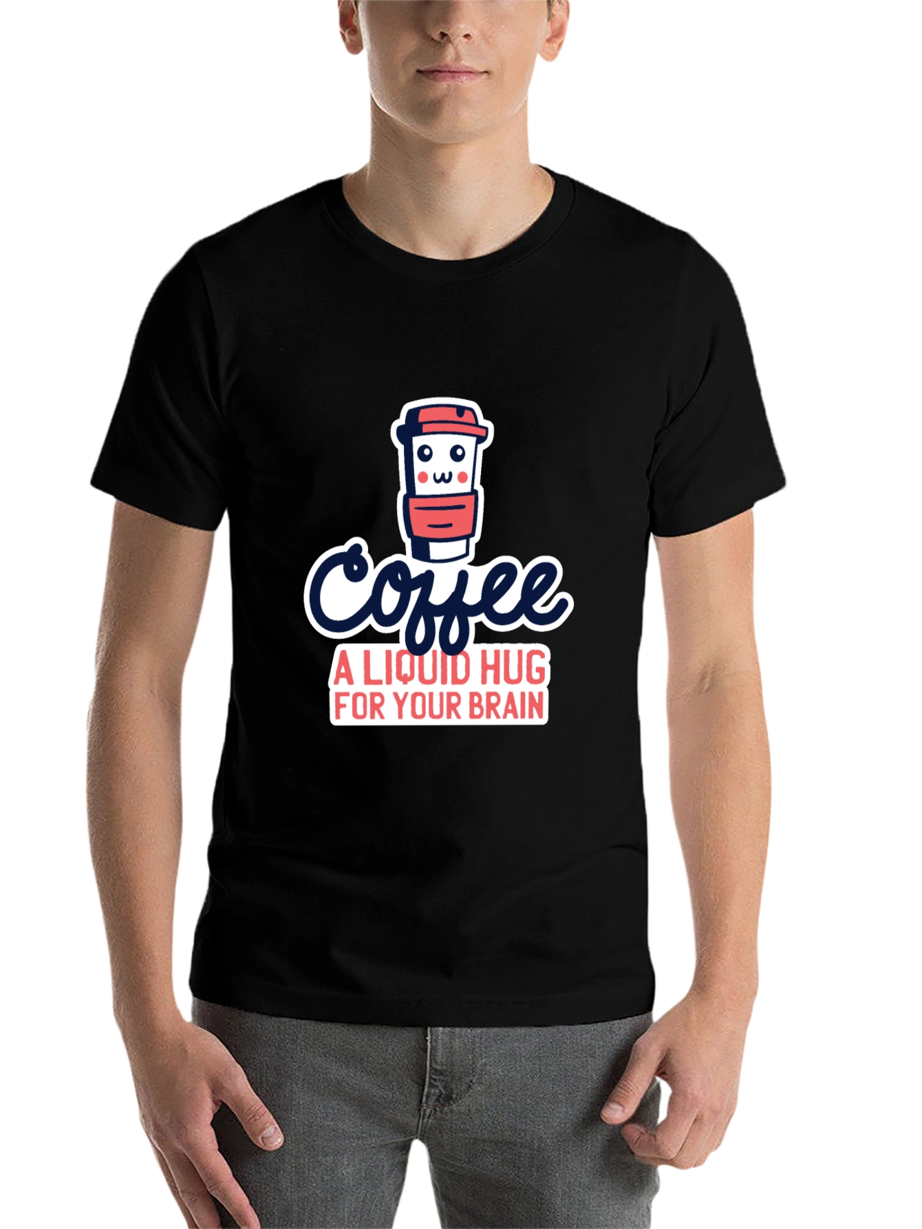 Black Coffee: A Liquid Hug T-Shirt view 7