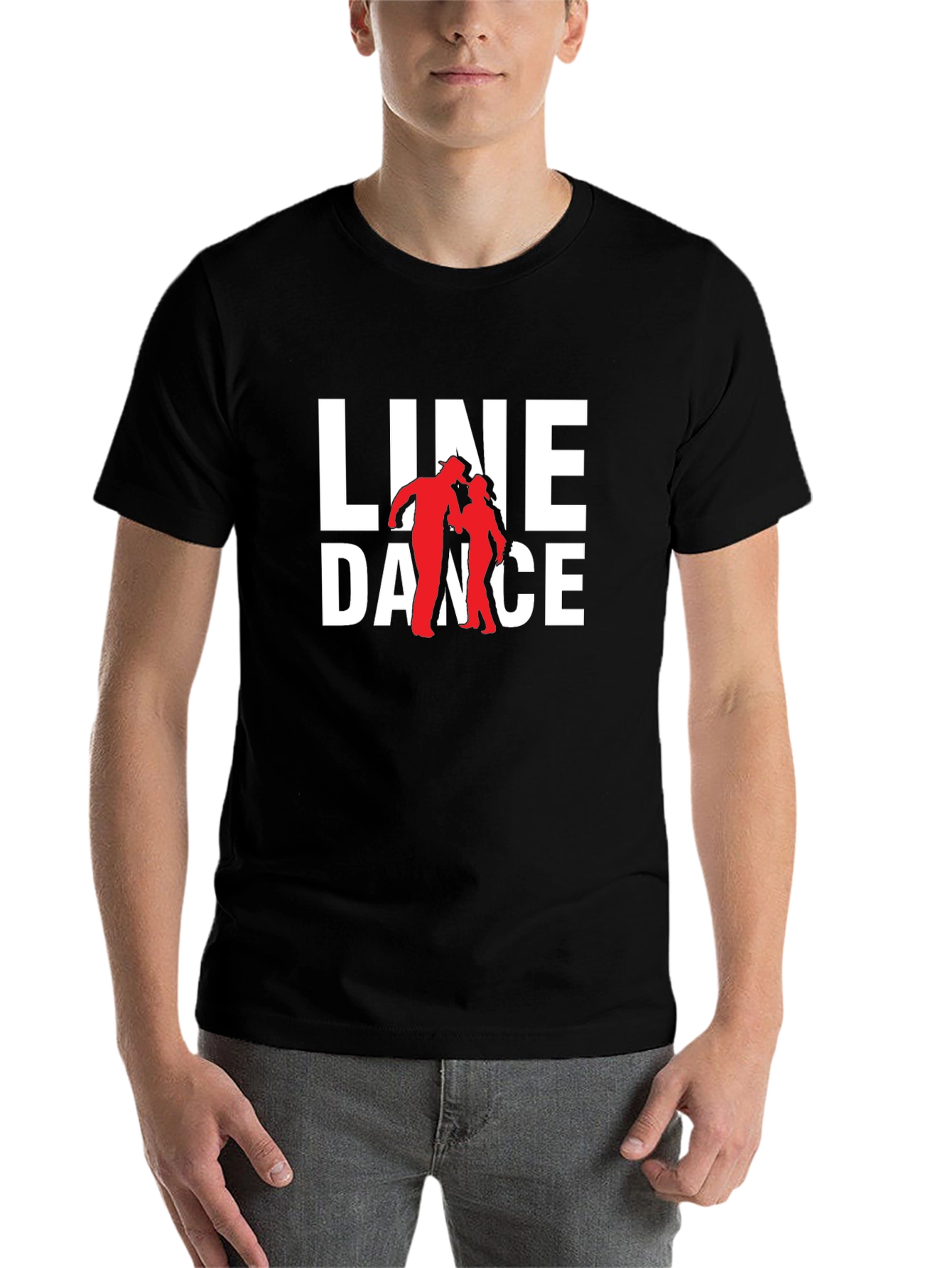 Black Line Dance Graphic Tee - Western Style T-Shirt view 7