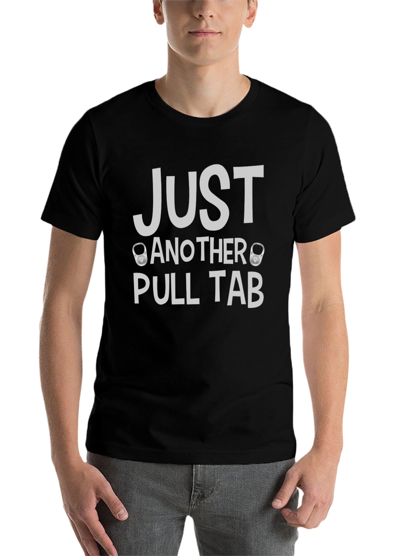 Black Just Another Pull Tab T-Shirt - Novelty Graphic Tee view 7