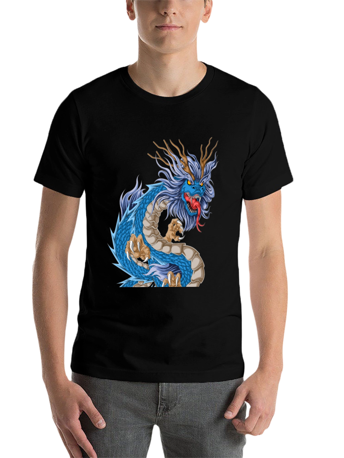 Black Dragon Graphic T-Shirt - Bold Style view 7