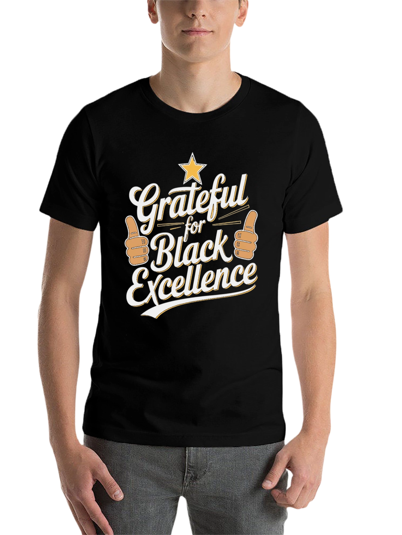 Black Grateful for Black Excellence Graphic Tee view 7