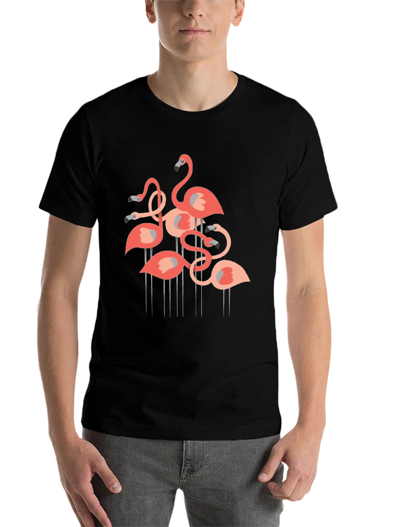 Black Flamingo Graphic Tee - Stylish & Fun! view 7