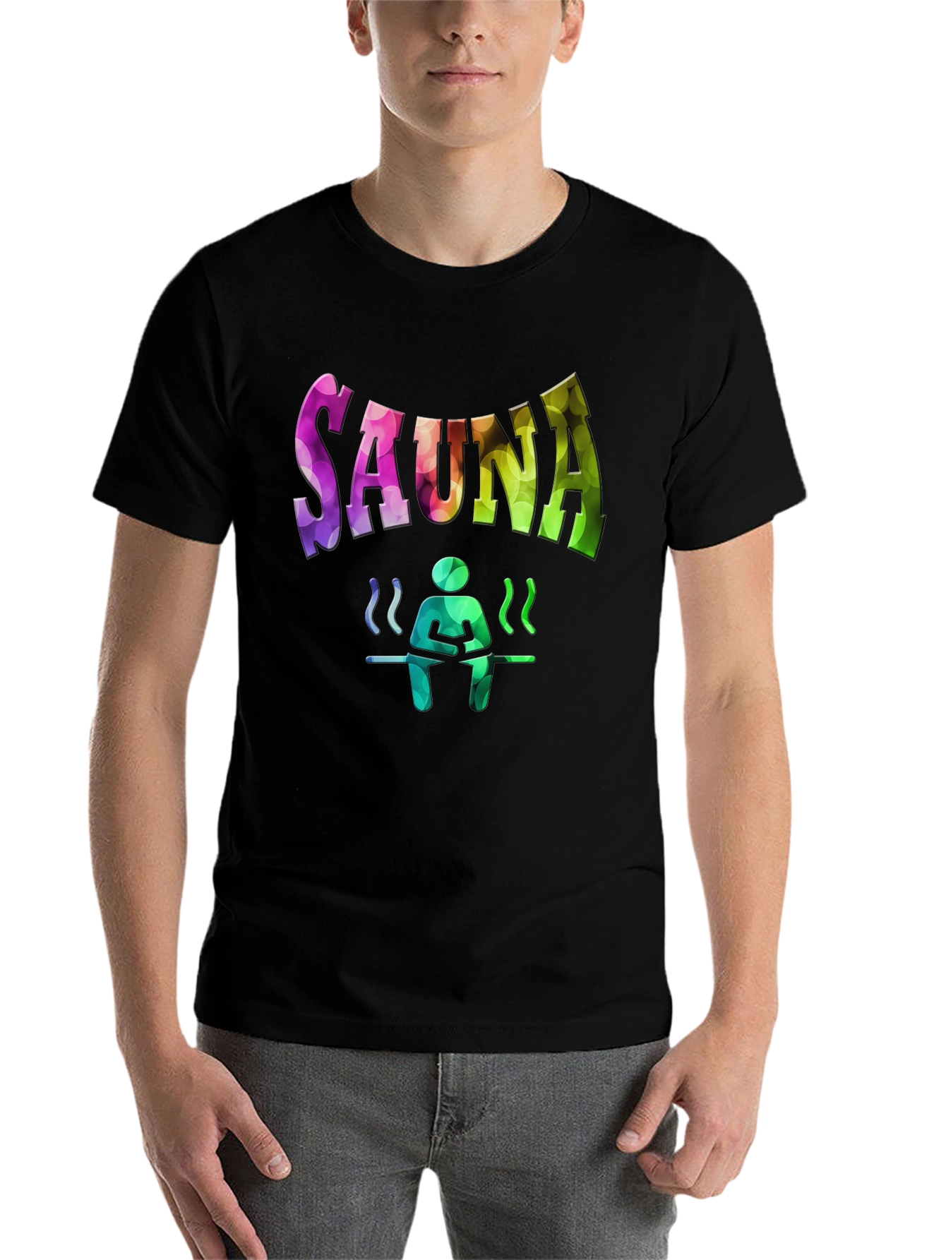 Black Sauna Lover T-Shirt - Relax and Unwind! view 7