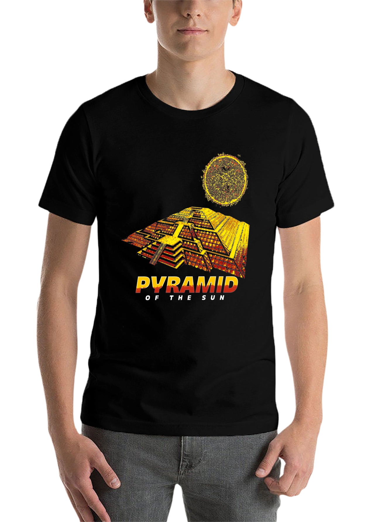 Black Pyramid of The Sun Graphic T-Shirt view 7