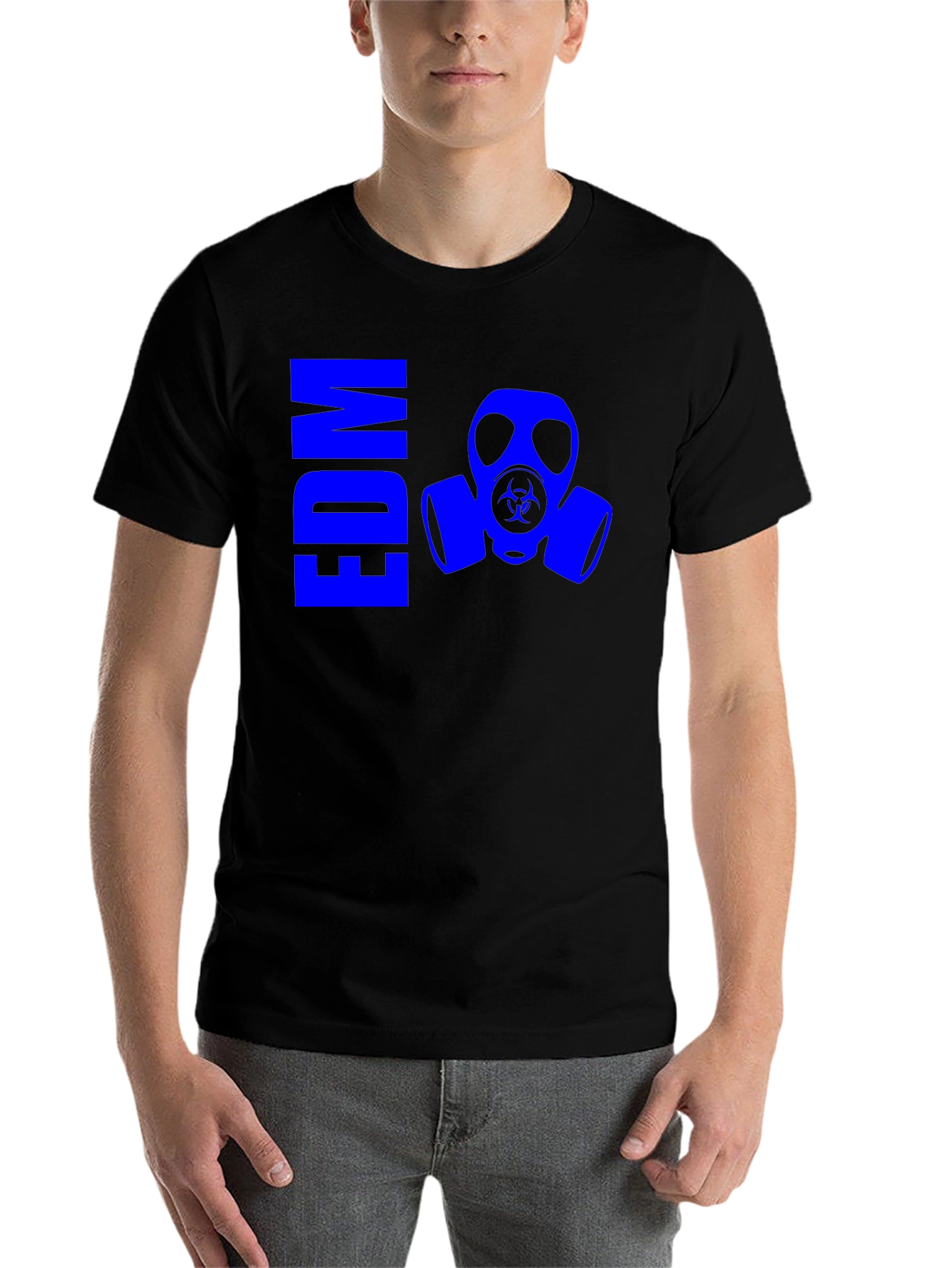 EDM Gas Mask Graphic Tee - Cool Black T-Shirt - 7