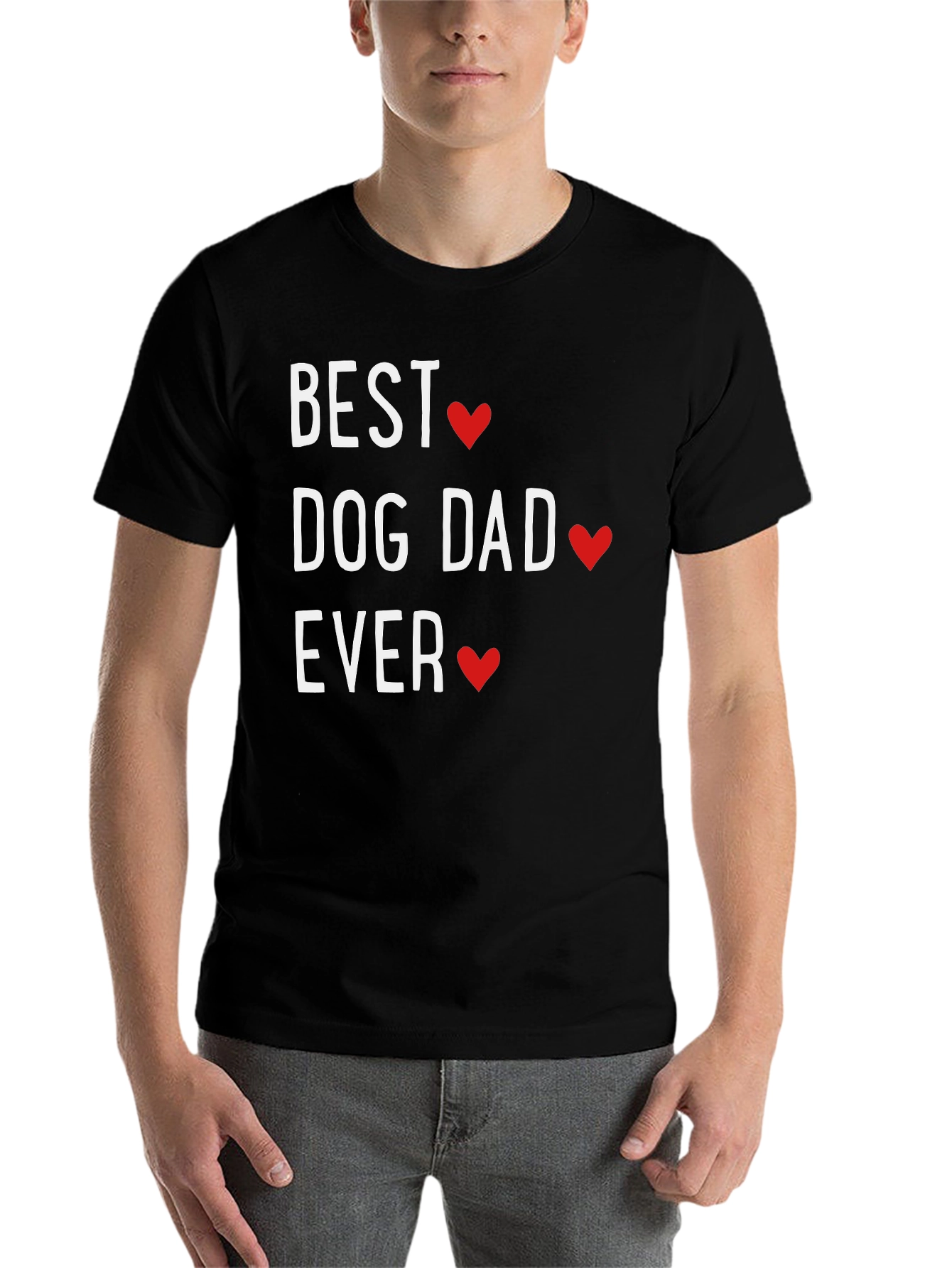 Black Best Dog Dad Ever T-Shirt view 7