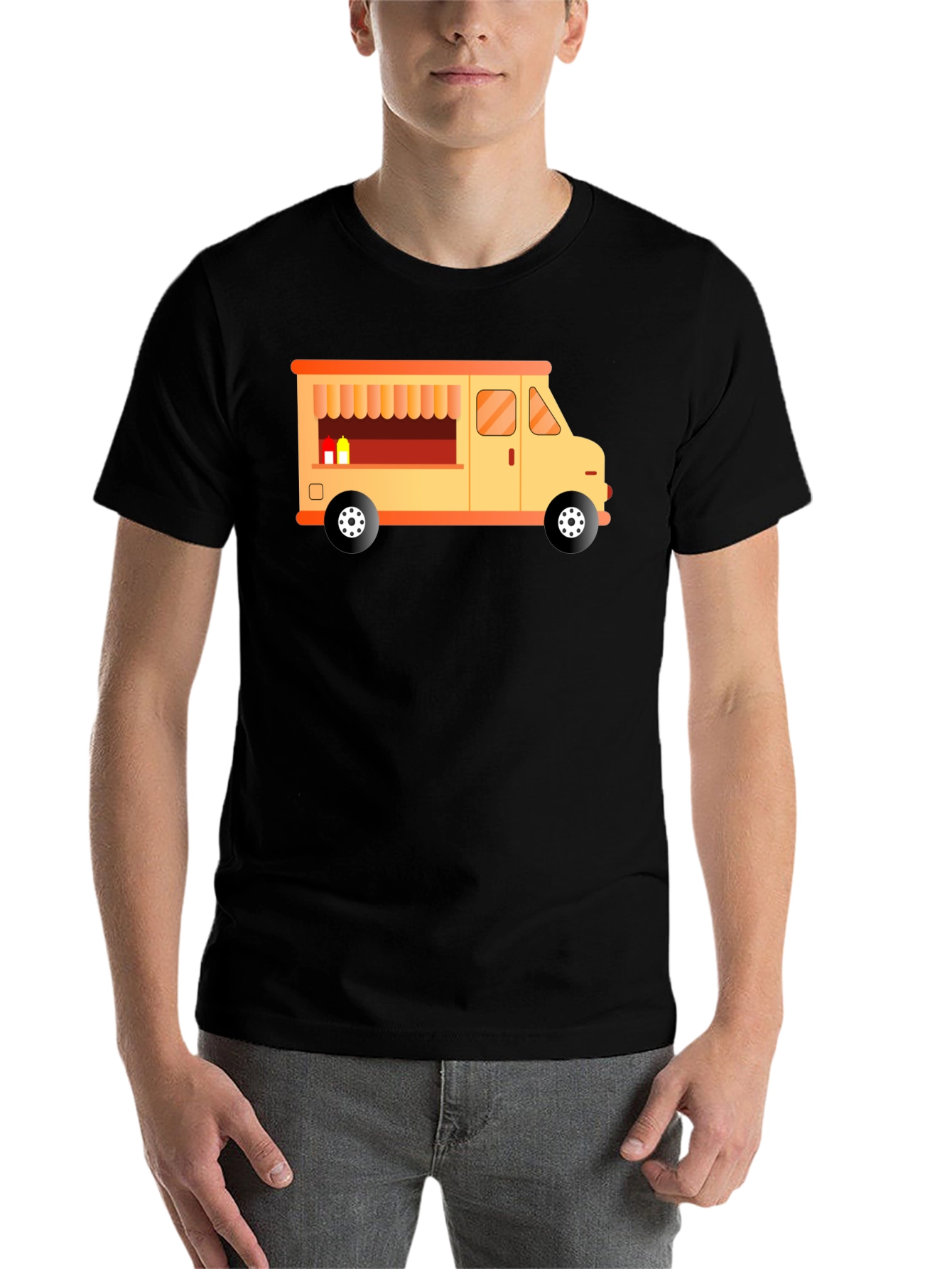Black Food Truck Graphic Tee - Black view 7