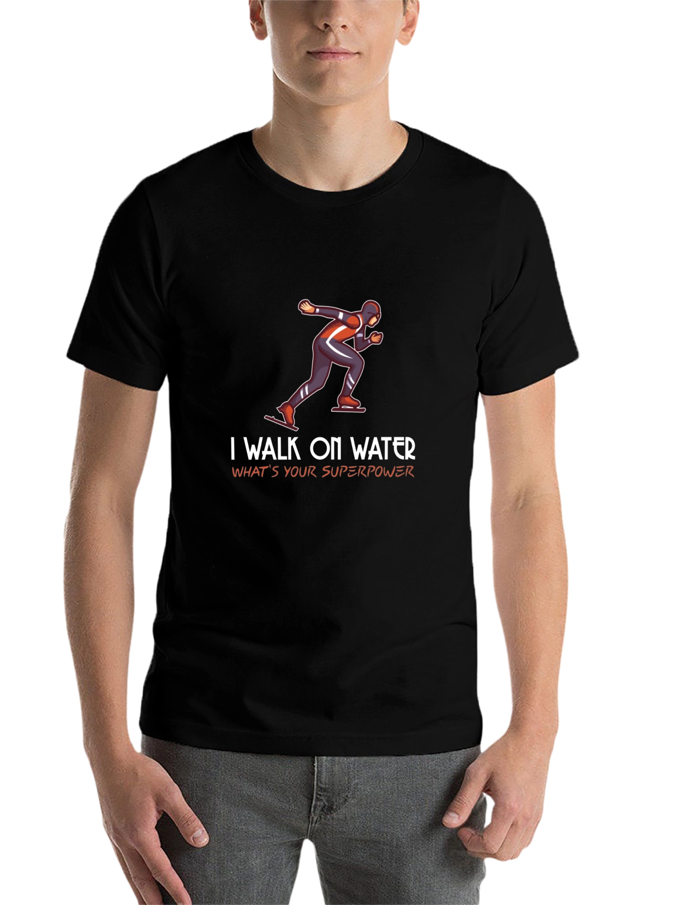 Black I Walk on Water Graphic T-Shirt - Superpower Tee view 7