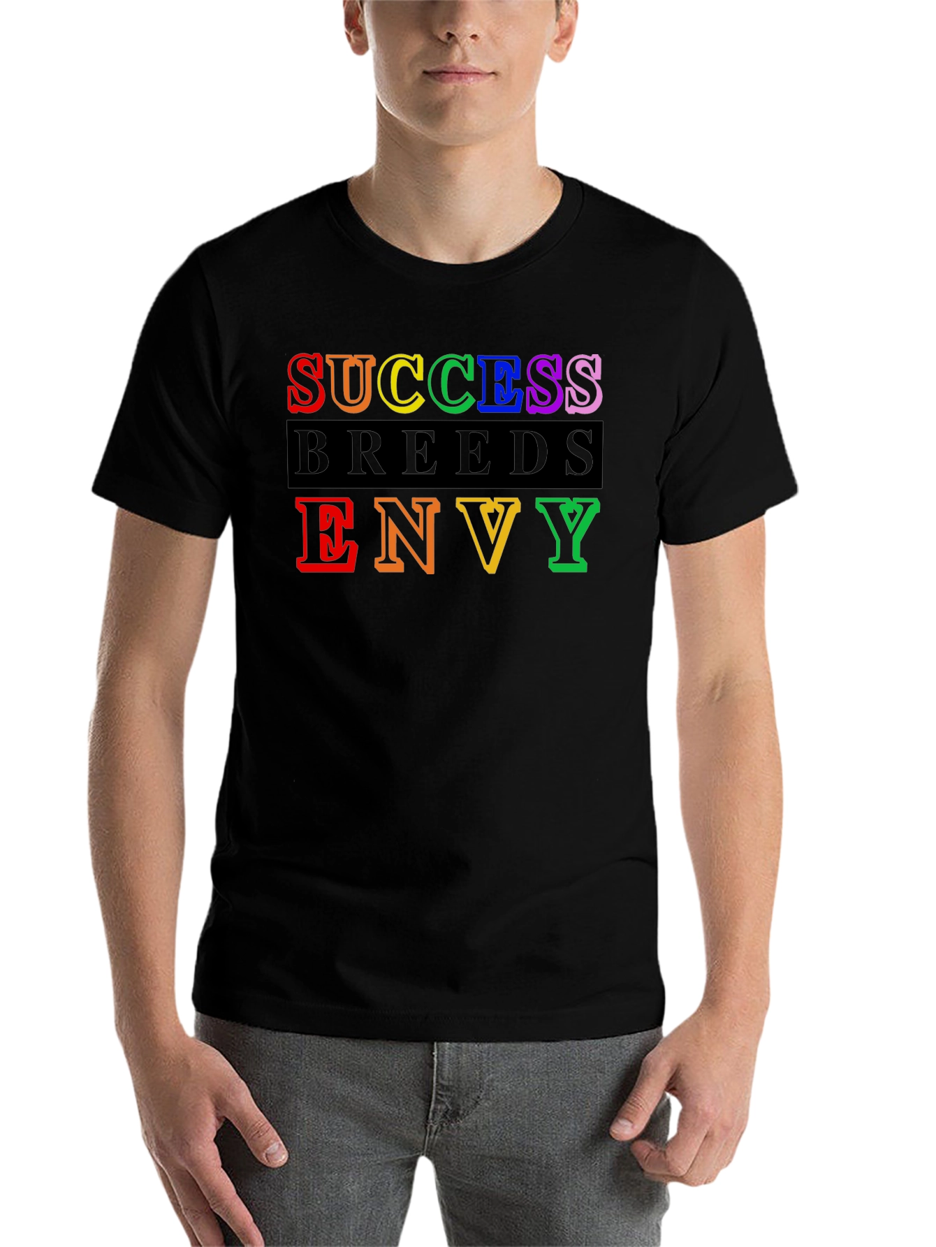 Black Success Breeds Envy Graphic Tee - Bold Statement Shirt view 7