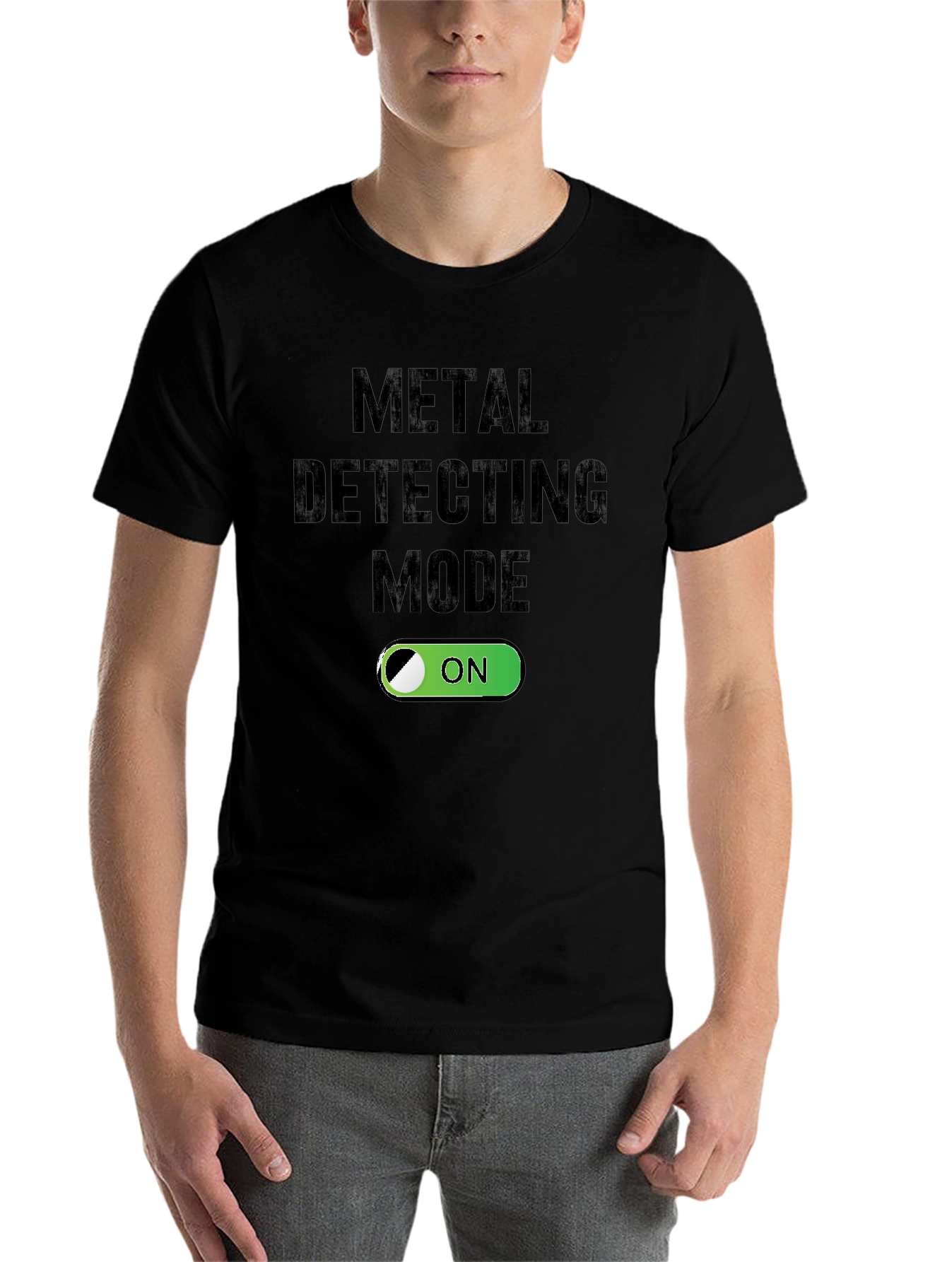 Black Metal Detecting Mode On T-Shirt view 7
