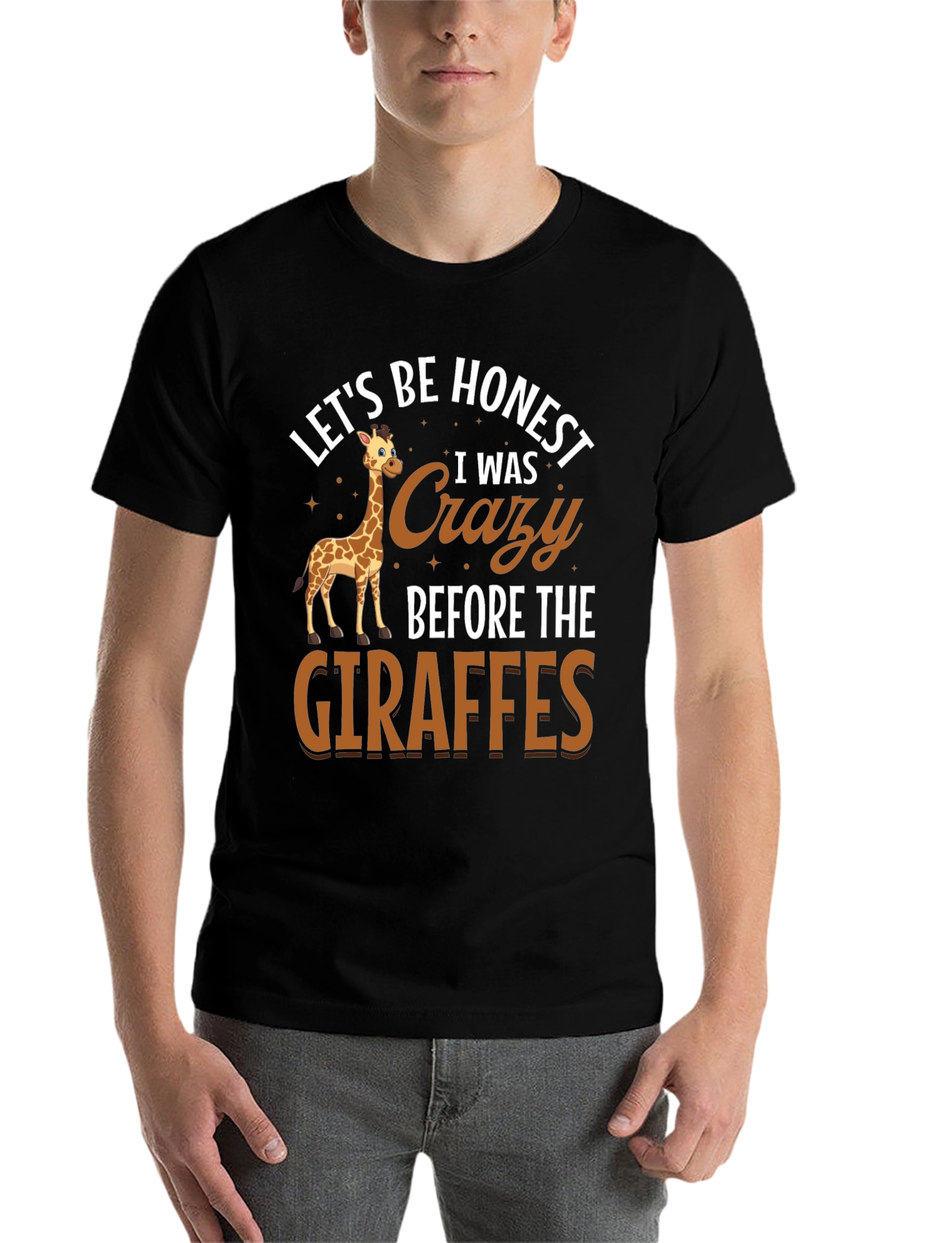 Black Crazy About Giraffes Tee view 7