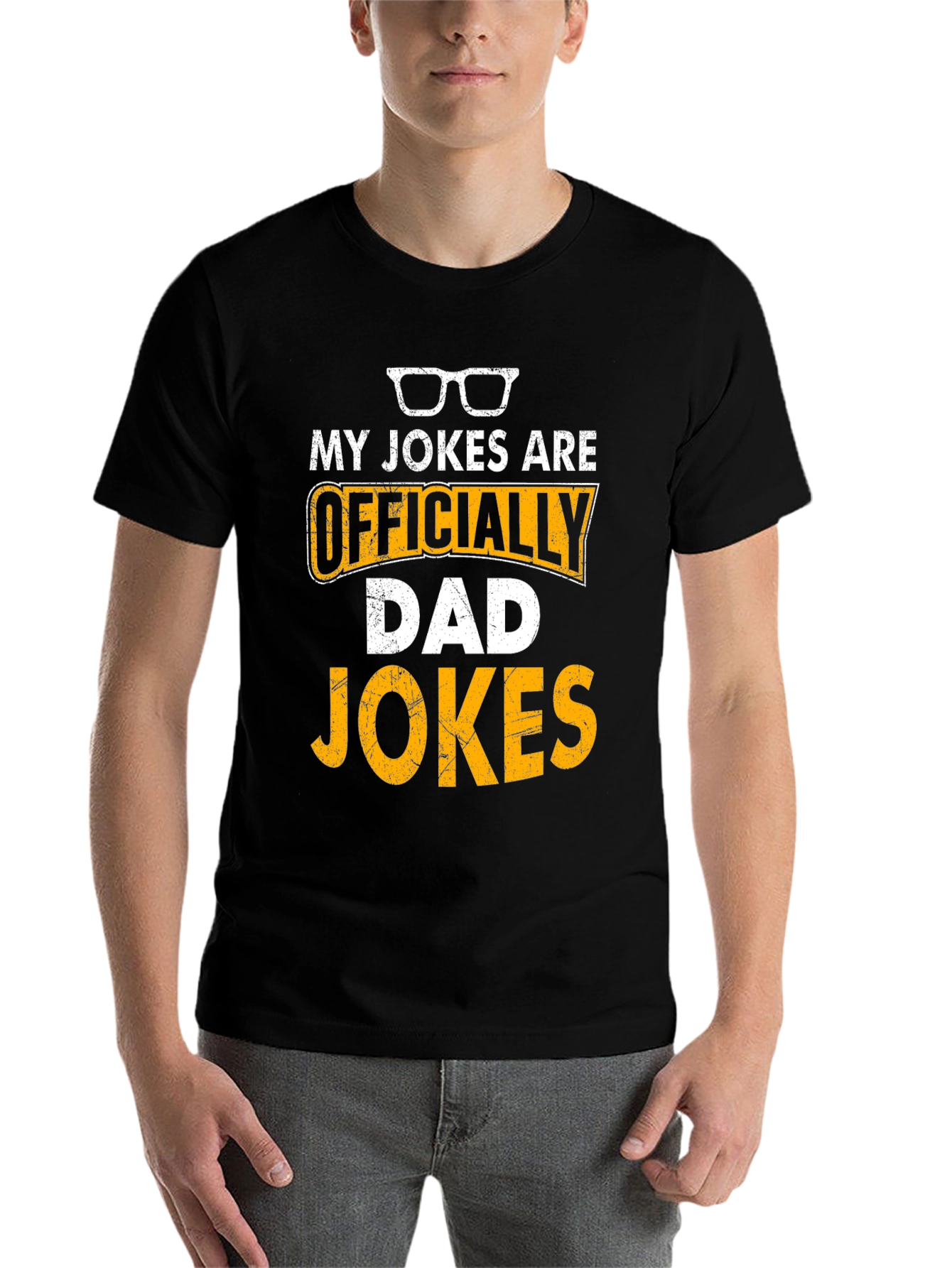 Black Officially Dad Jokes T-Shirt Funny Fathers Day Gift view 7