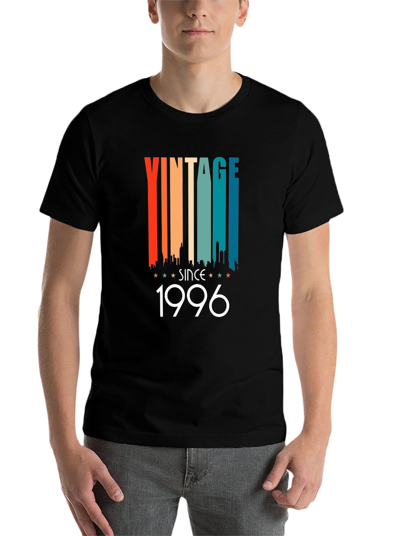 Black Vintage Since 1996 Graphic T-Shirt view 7