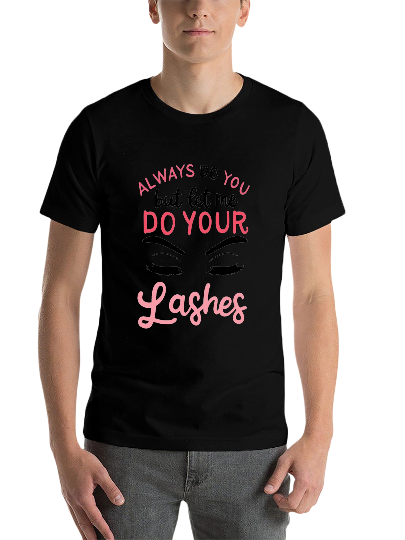 Black Always Do You Lashes Graphic Tee view 7