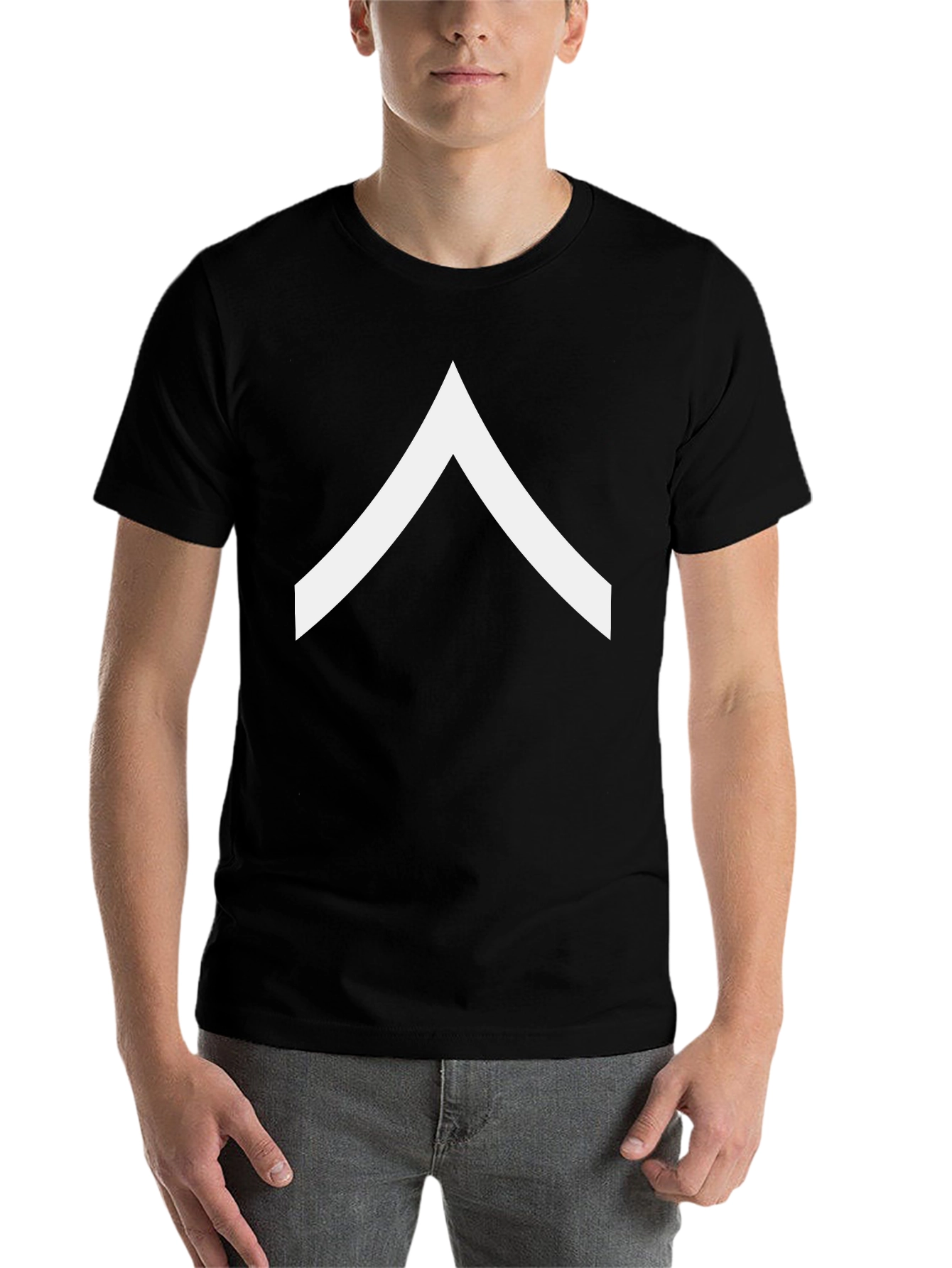 Black Chevron Tee - Modern Minimalist Design - Casual Comfort view 7